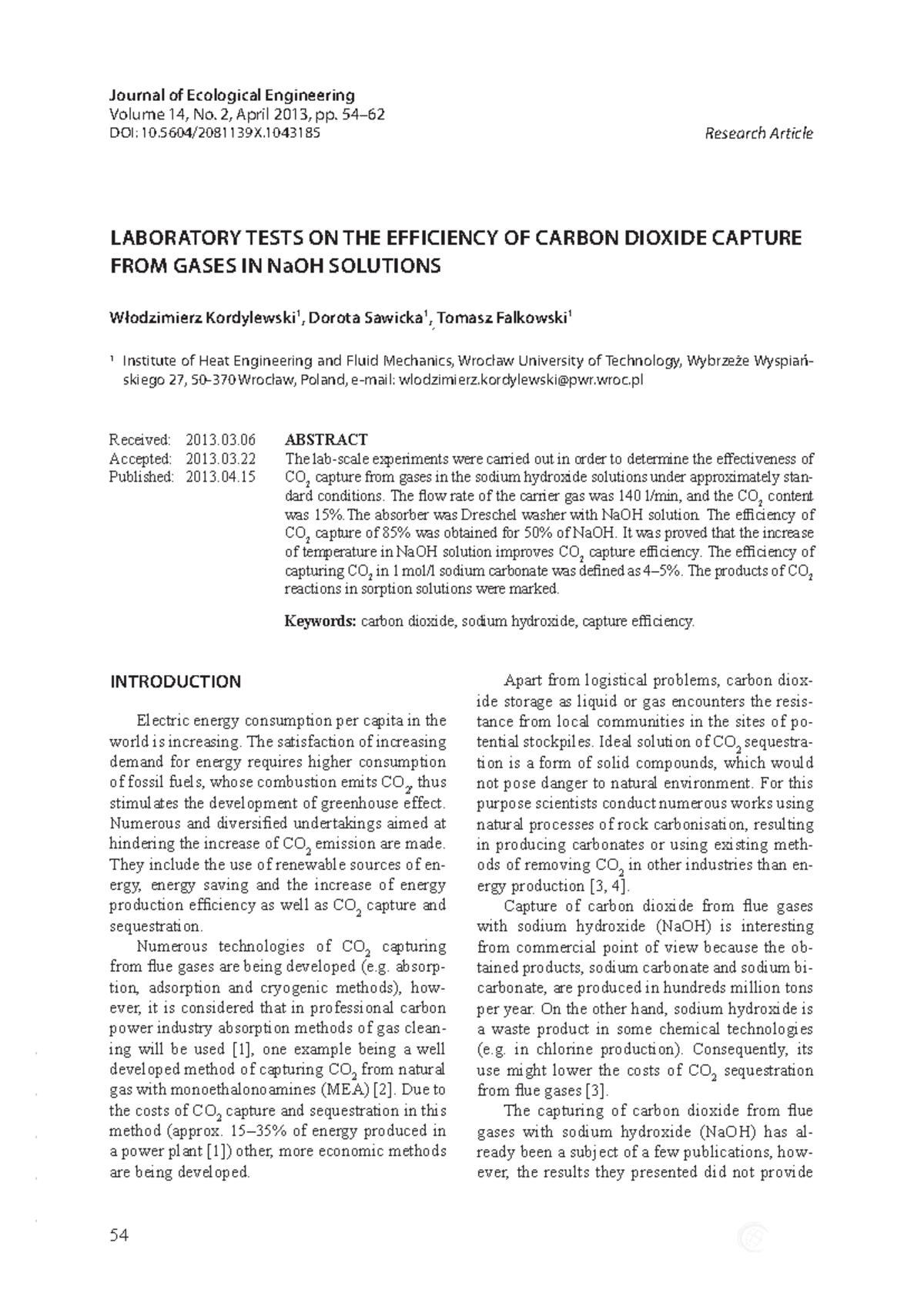 Laboratory tests on the efficiency - wroc introduction Electric energy ...