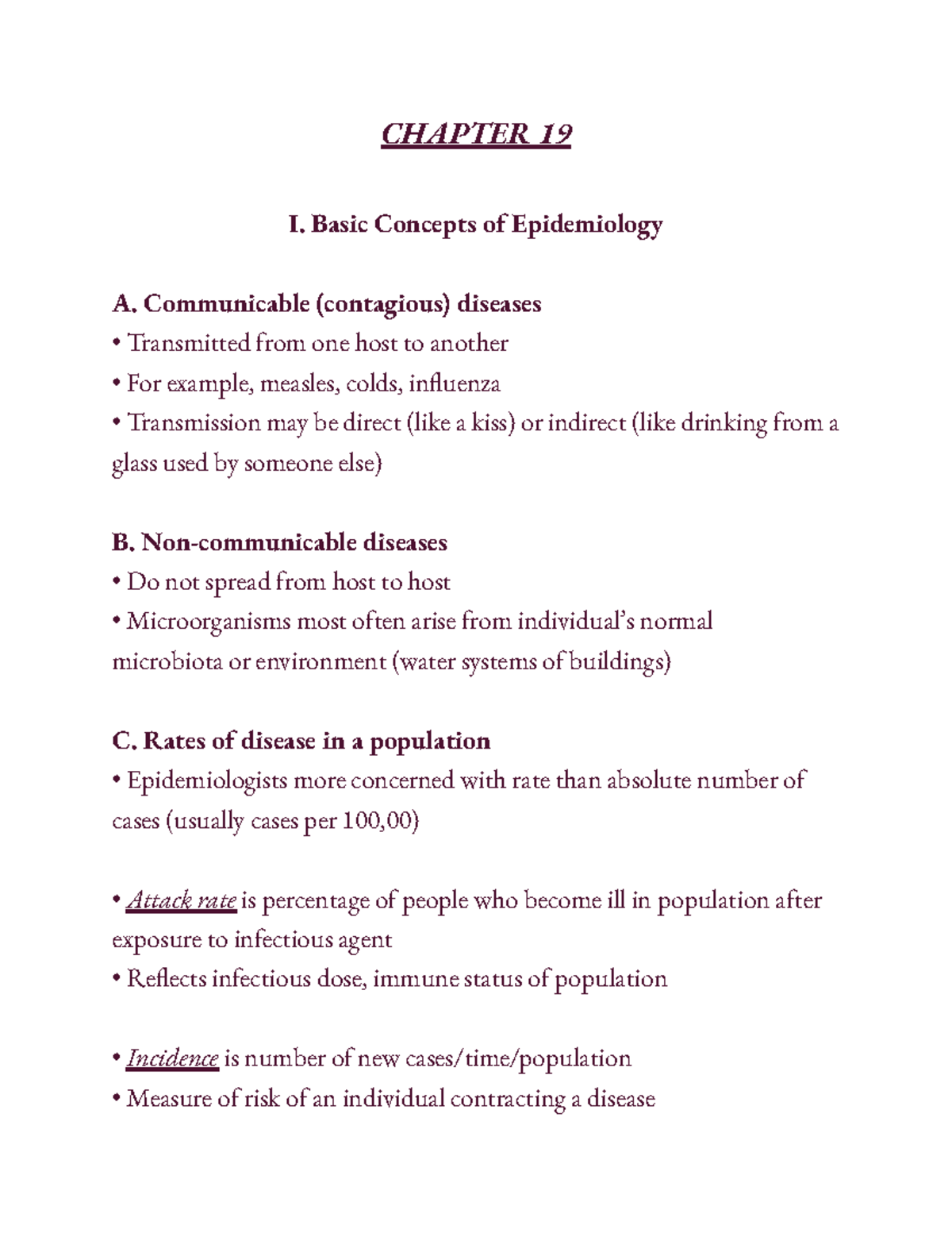 Chapter 19: Basic Concepts of Epidemiology - Studocu