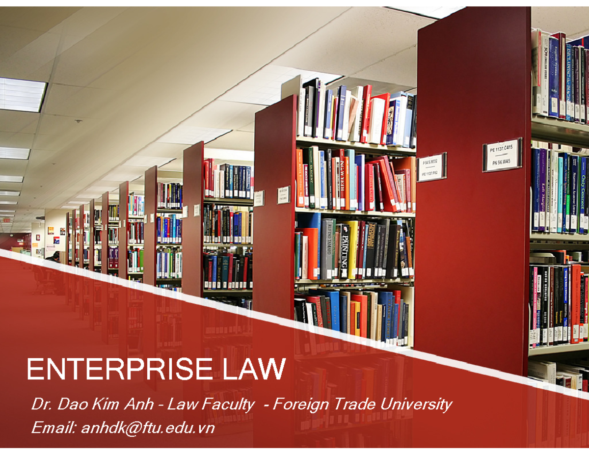 ENT 101: Intro to Enterprise Law - Chapters 1 & 2 Overview - Studocu