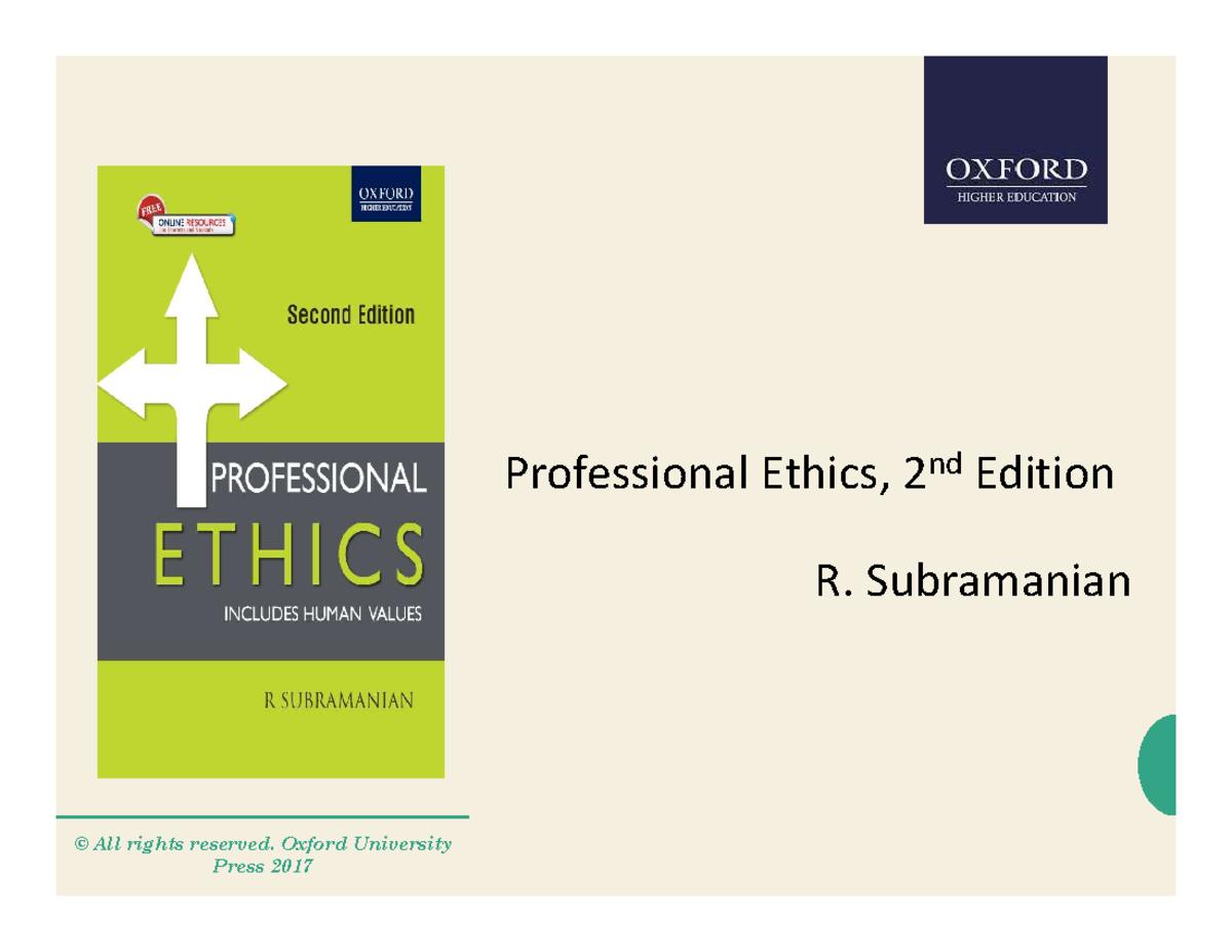 Professional Ethics: Chapter 1 - Basic Concepts and Terminology - Studocu
