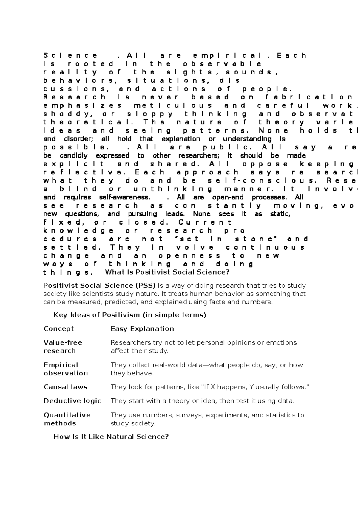 PFPI Notes - Understanding Positivist and Interpretive Social Science ...