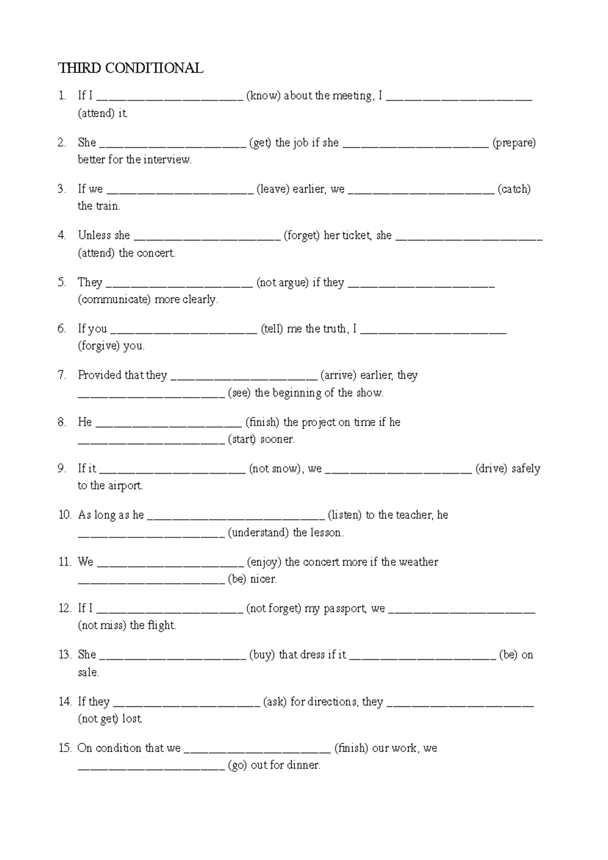 Appunti Inglese: 3rd & Mixed Conditional Notes - Studocu