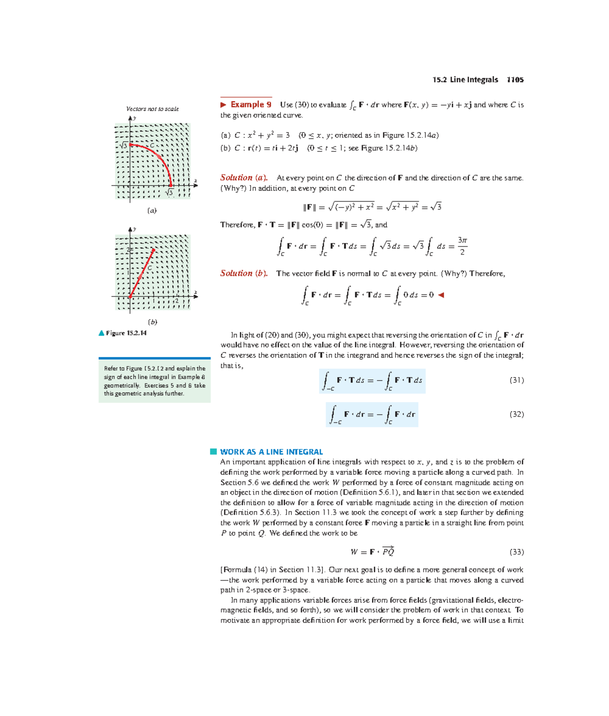 Calculus C15: Line Integrals and Work - Example Analysis - Studocu