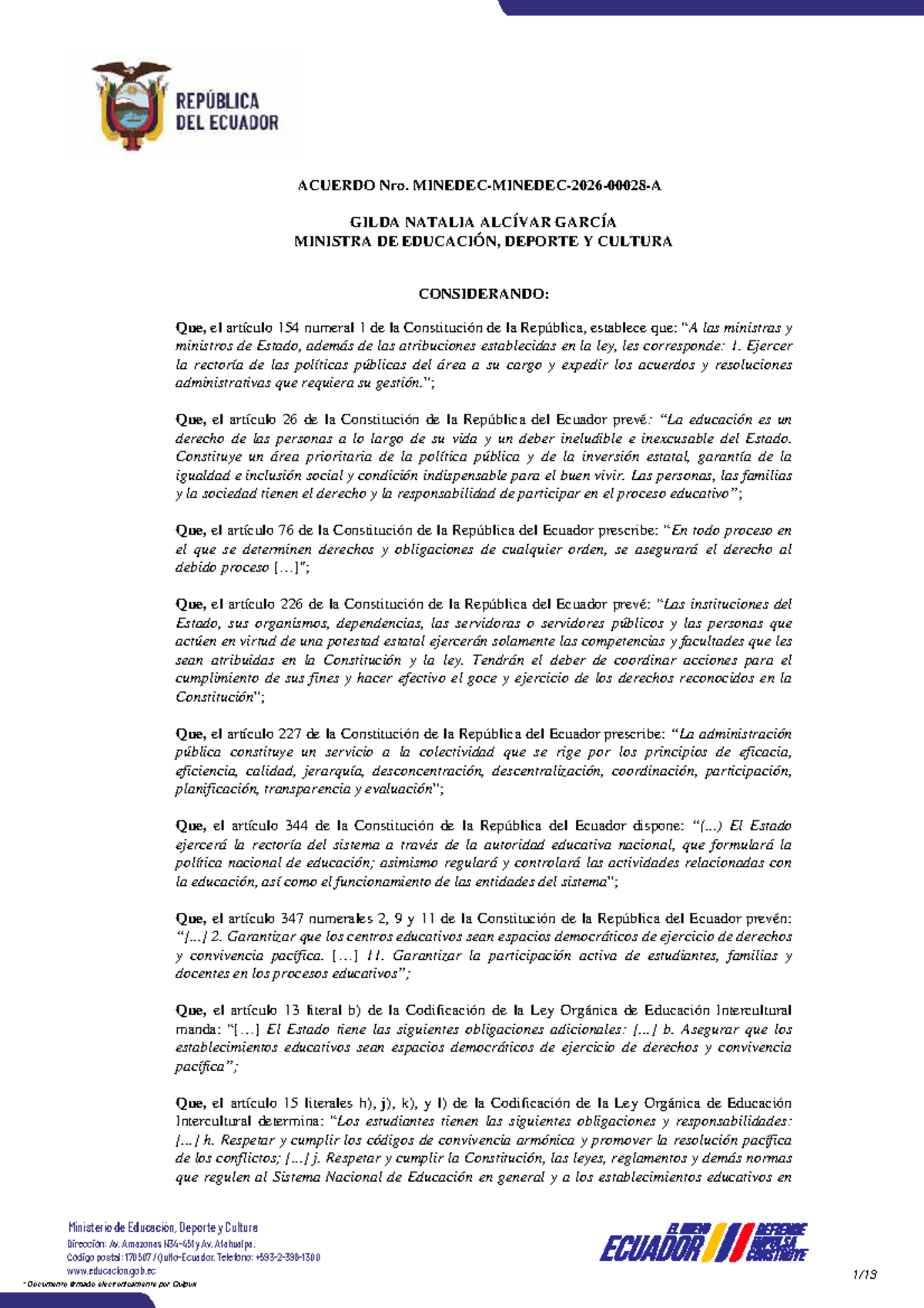 Normativa para el Abordaje de Conflictos Escolares - Mineduc 2026 - Studocu