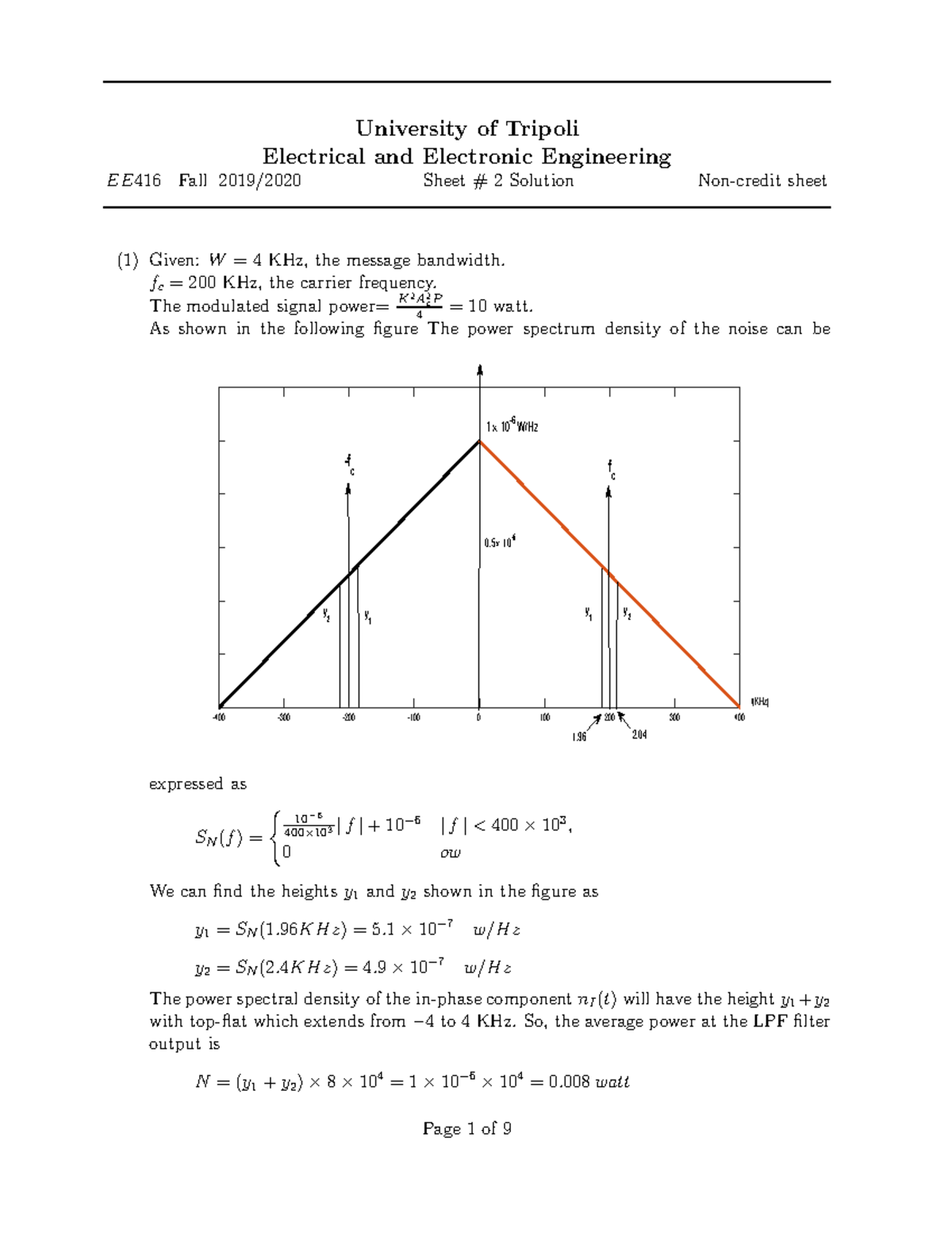 EE416 Fall 2023 Electrical Engineering Assignment 2 Solutions - Studocu