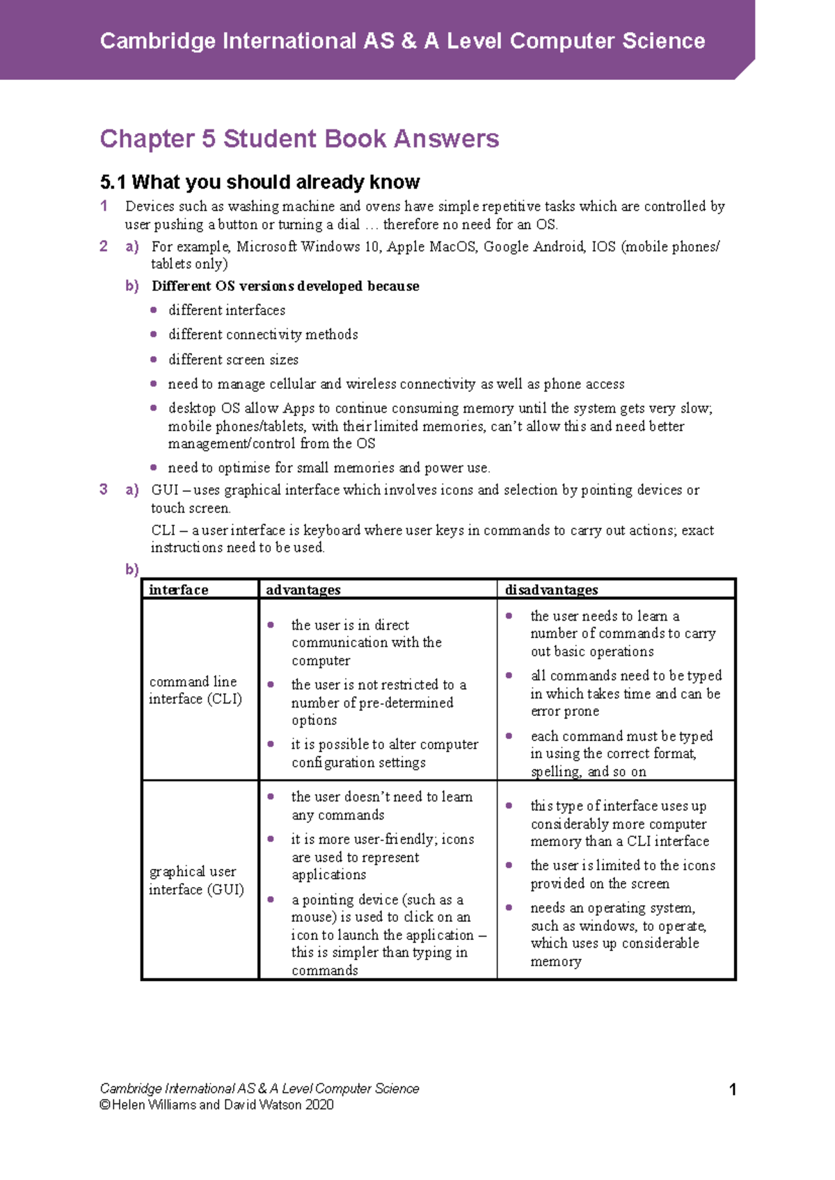 Chapter 5 Answers: Understanding Operating Systems - Computer Science ...