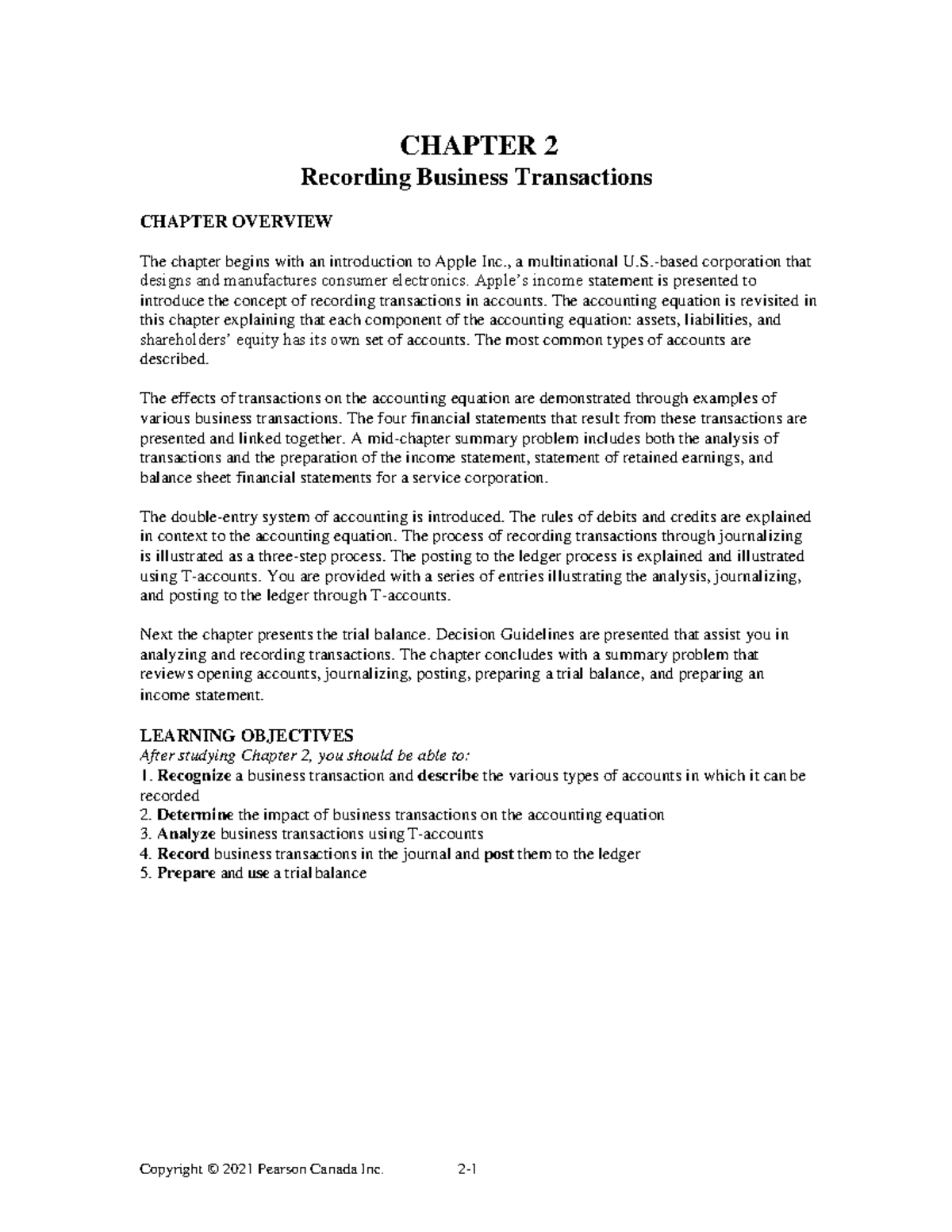 Chapter 2 Notes - from professor - CHAPTER 2 Recording Business ...