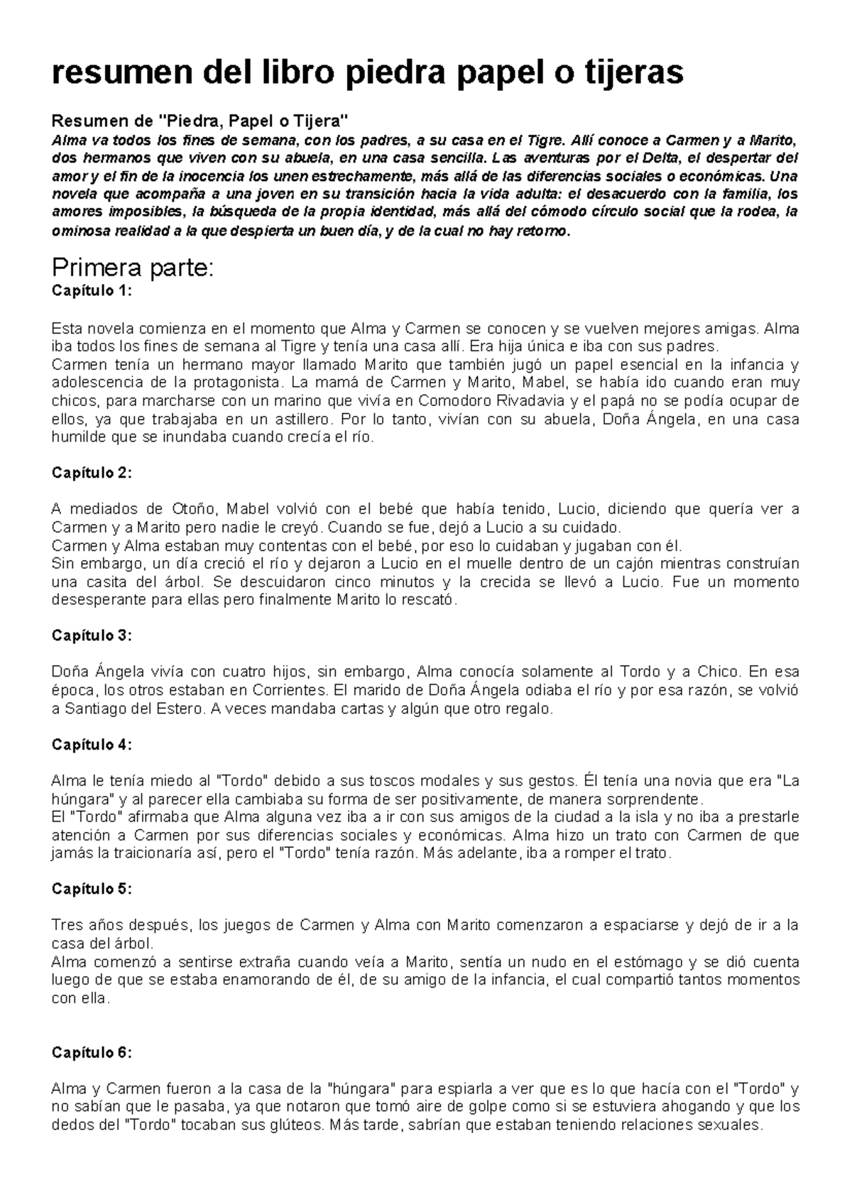 380377738 Resumen Del Libro Piedra Papel o Tijeras y Casa de Muneca ...