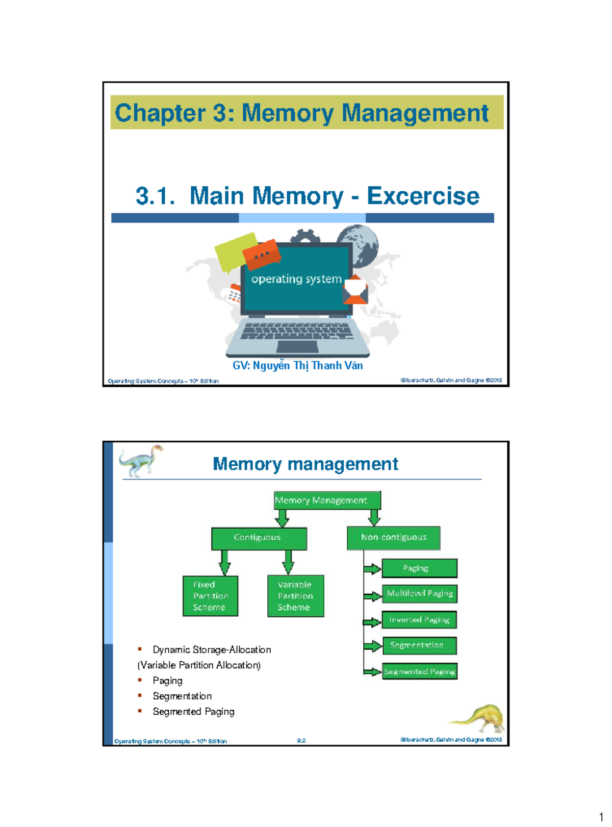 Ch03.1 - Review Exercise on Main Memory Management - Studocu