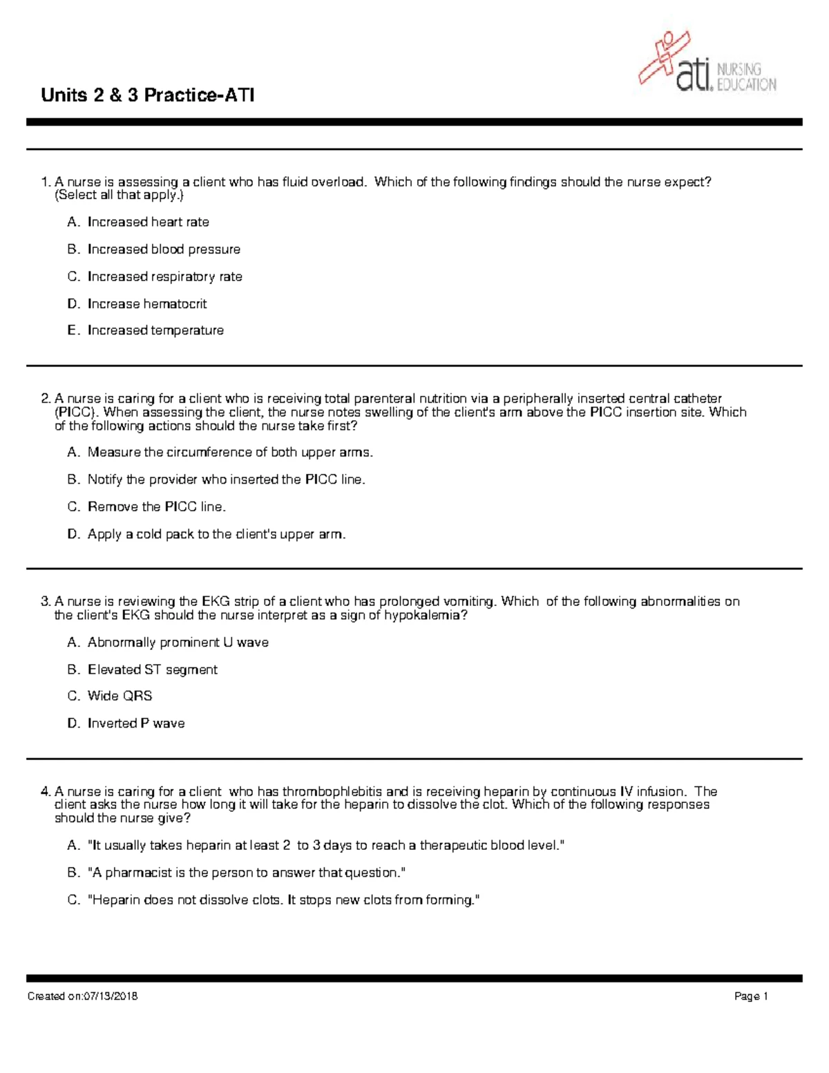 ATI Leadership & Community Health - Concept Review for RN Prep - Studocu