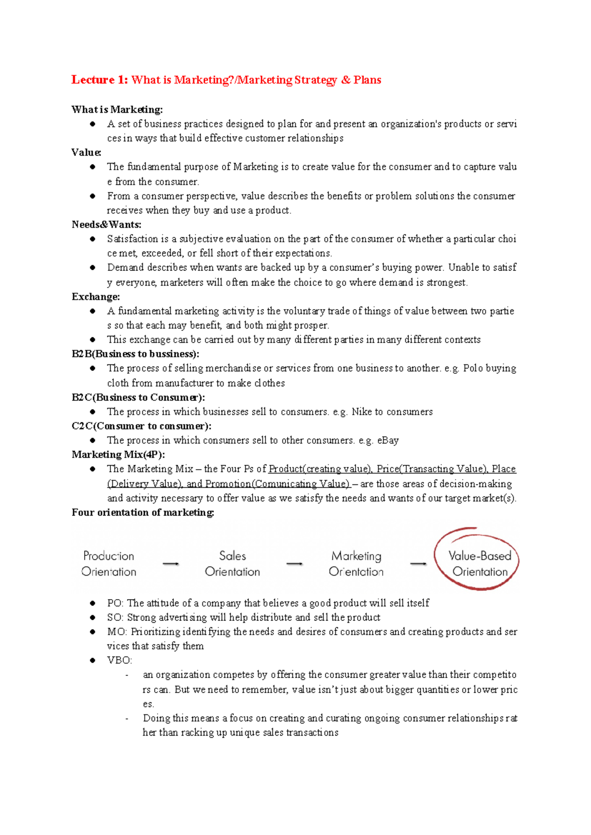 MKT 101 Lecture 1: Introduction to Marketing Concepts and Strategies ...