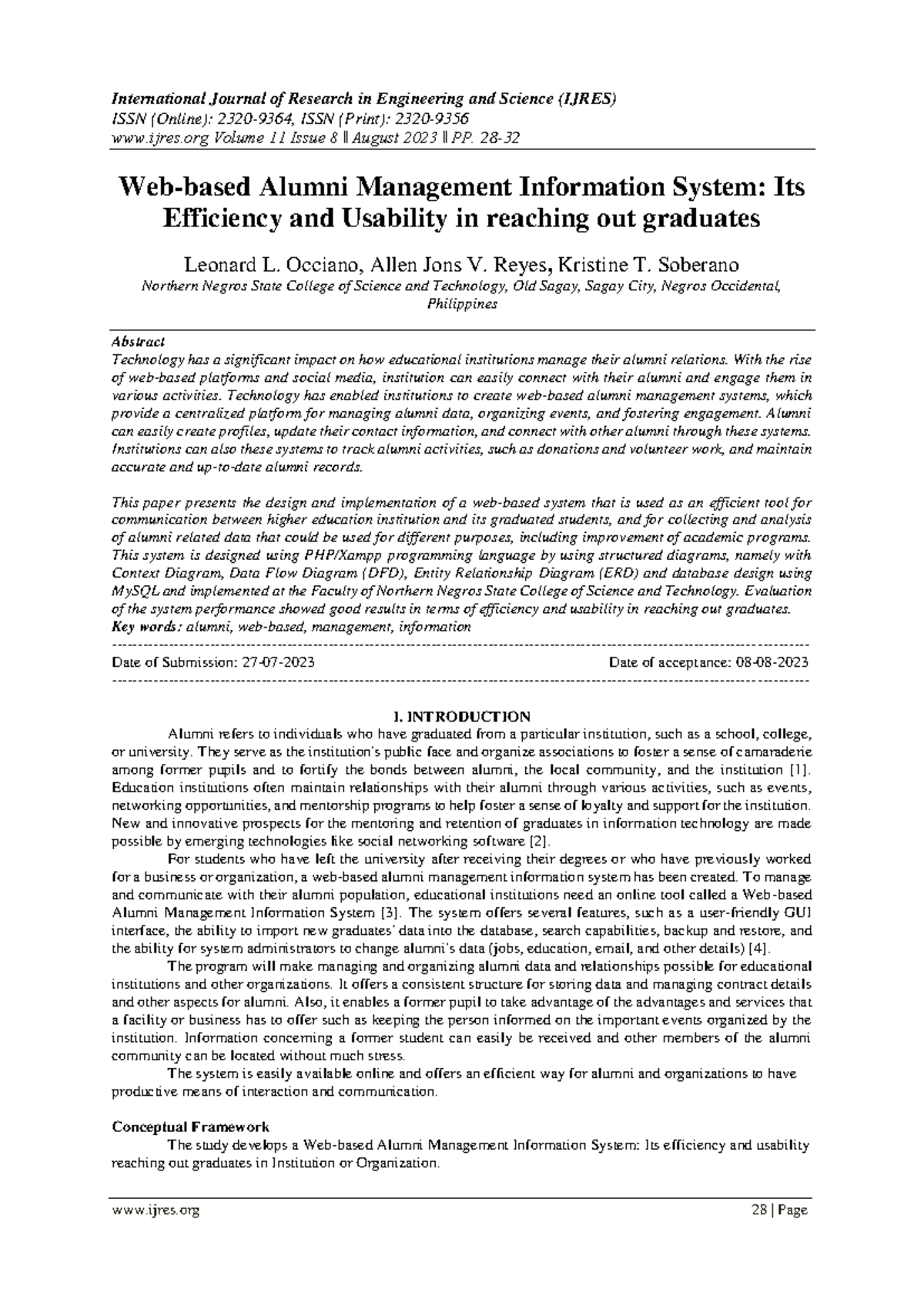 Alumni Management Information System: Efficiency & Usability Study ...