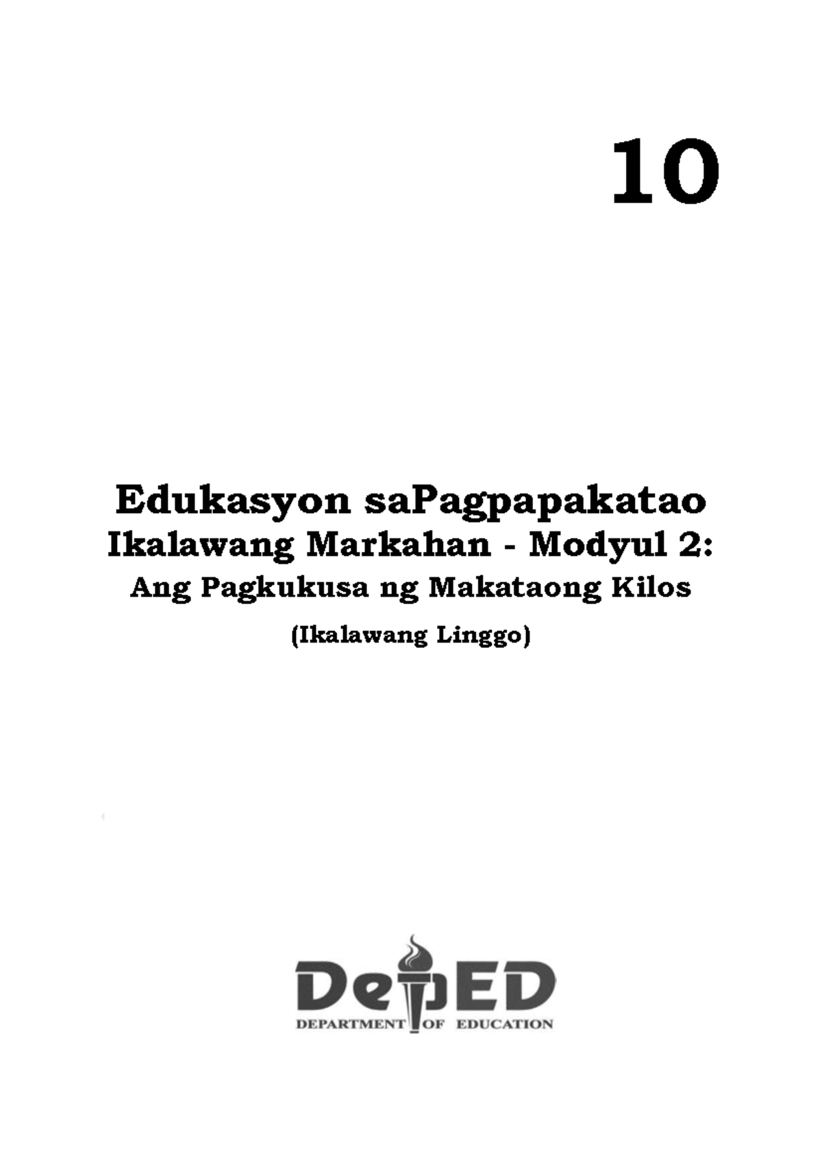 2 Q2 ESP - module - 10 Edukasyon saPagpapakatao Ikalawang Markahan ...