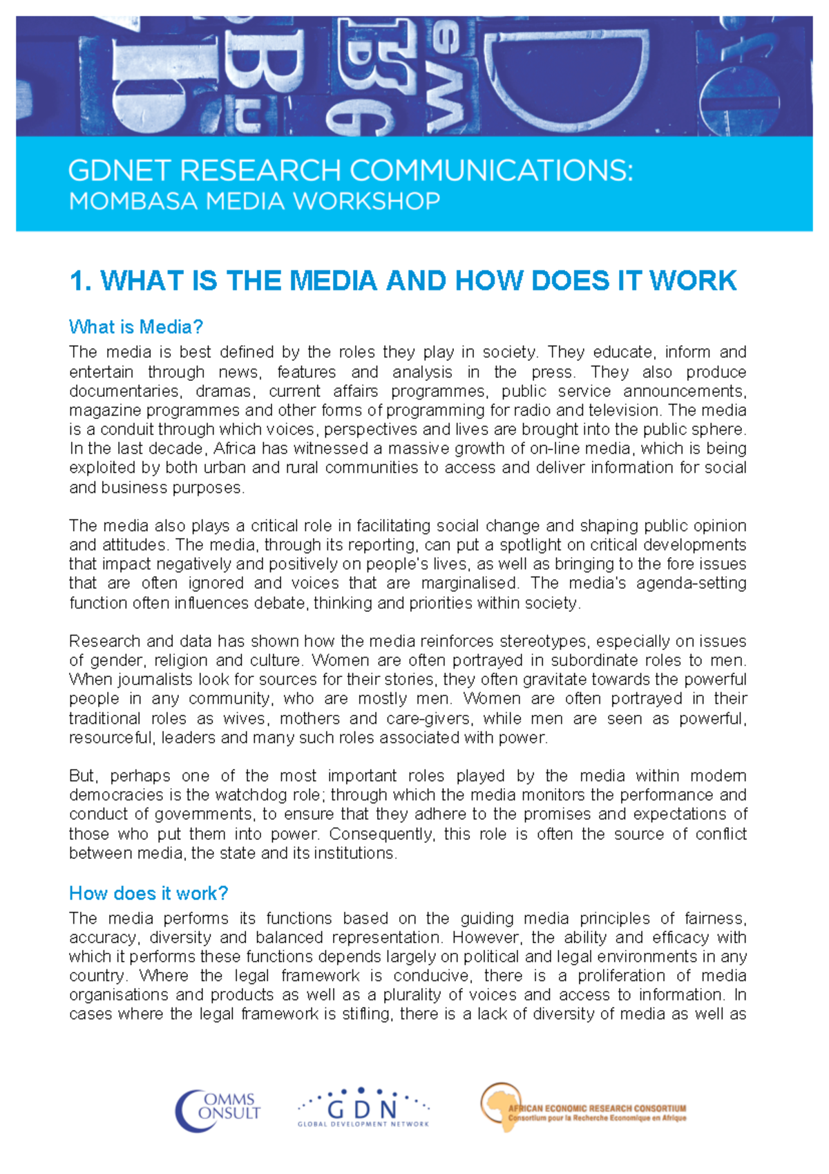 Using Media to communciate research output - 1. WHAT IS THE MEDIA AND ...