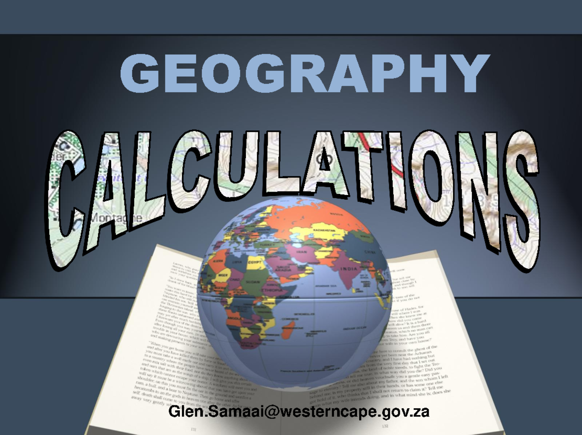 Mapwork Calculations for Geography GRADE 11 & 10 - Studocu
