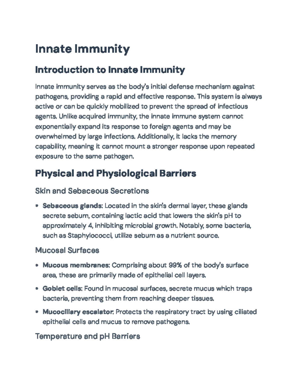 Innate Immunity Overview: Key Features and Mechanisms of Defense ...