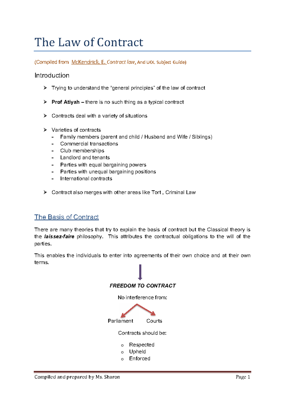 Contract Law - Offer and Acceptance SC(10) Lecture Notes - Studocu