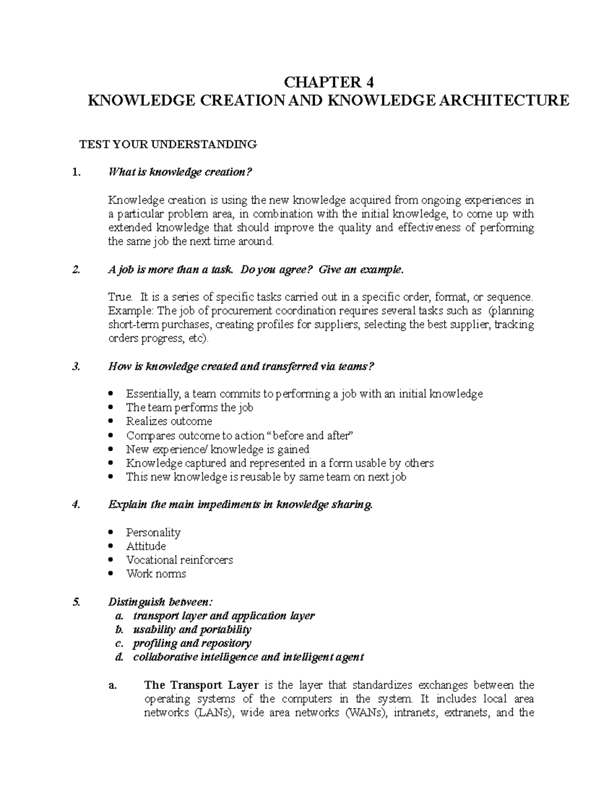 Ch04 Knowledge creation and Knowledge Architecture - CHAPTER 4 ...