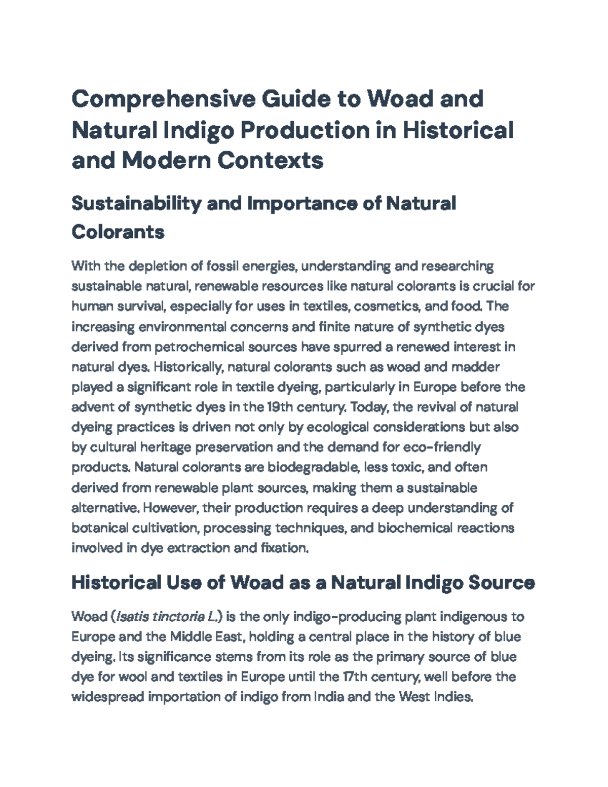 Comprehensive Guide to Historical Woad & Indigo Production Techniques ...