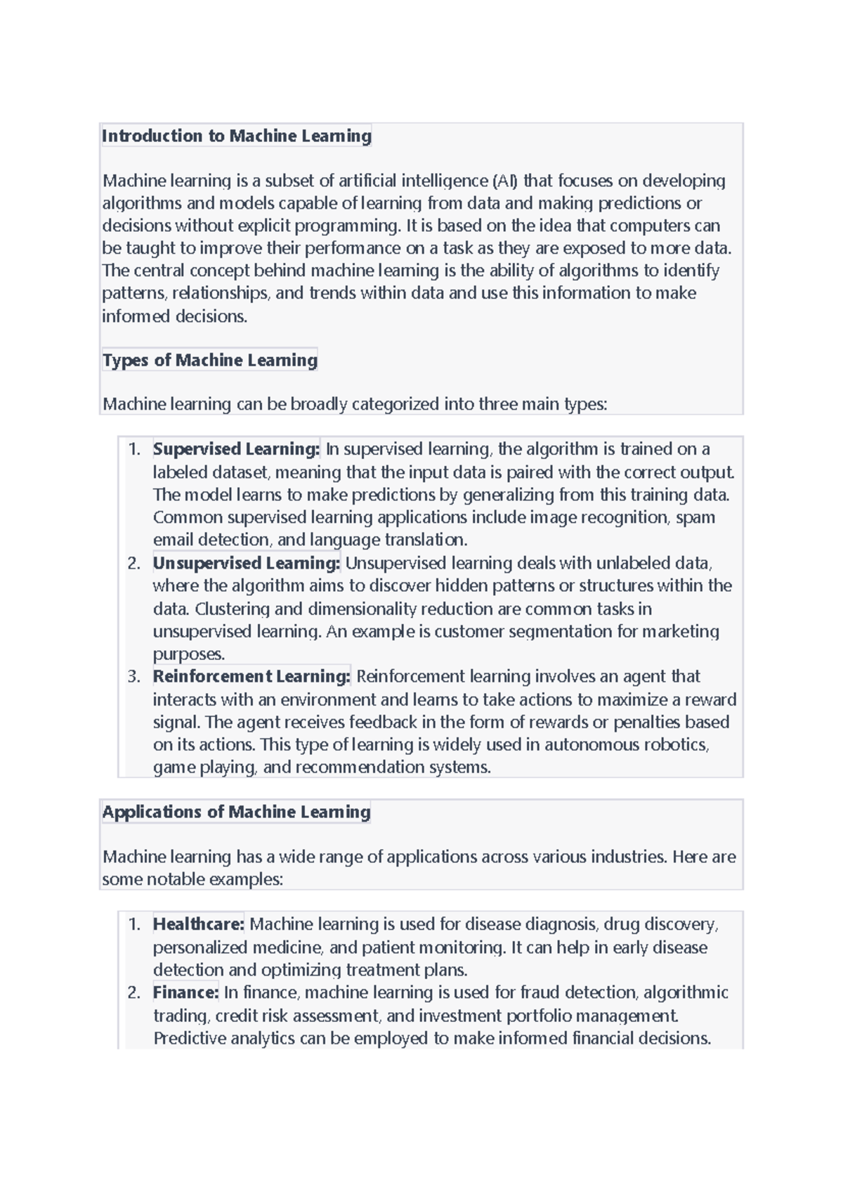 ML 101: Introduction to Machine Learning Concepts and Applications ...