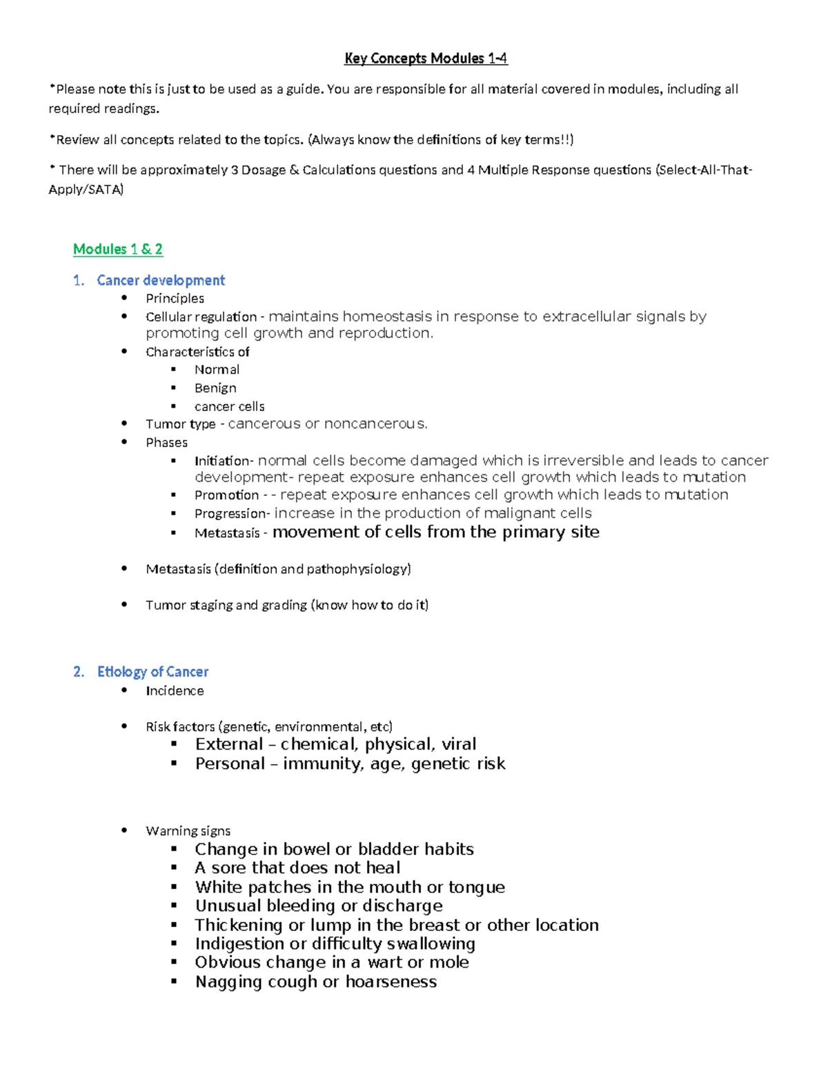 MDC2-Exam 3 Study Guide: Key Concepts & Modules Overview - Studocu