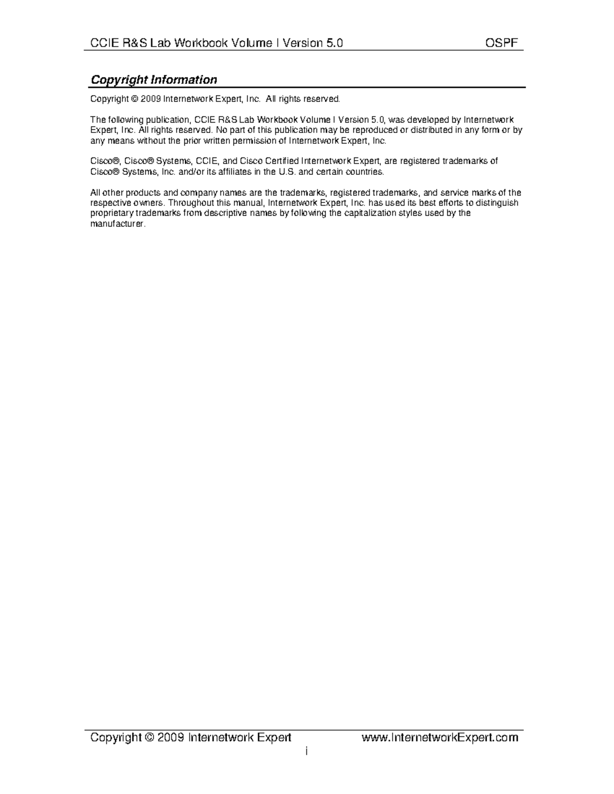 CCIE Lab Workbook V5.0: OSPF Fundamentals and Configurations - Studocu