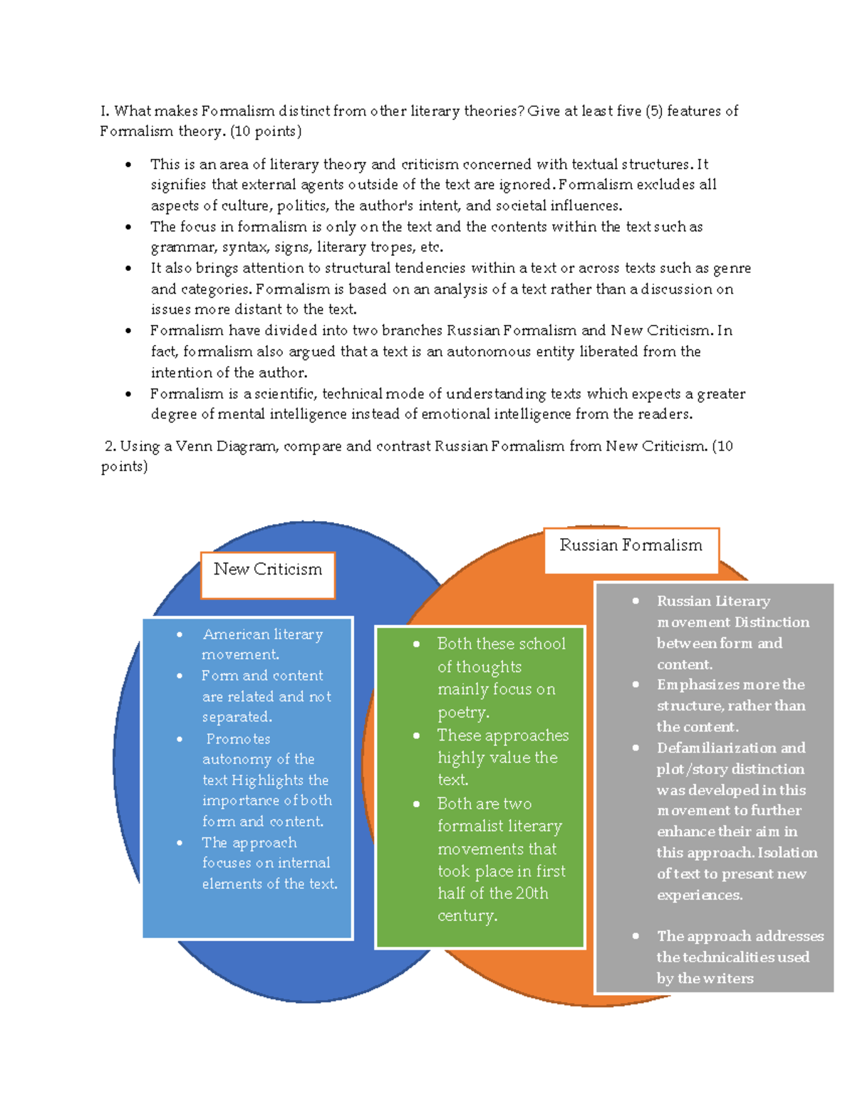 BSEd English 3A: Formalism and Literary Criticism Analysis Notes - Studocu