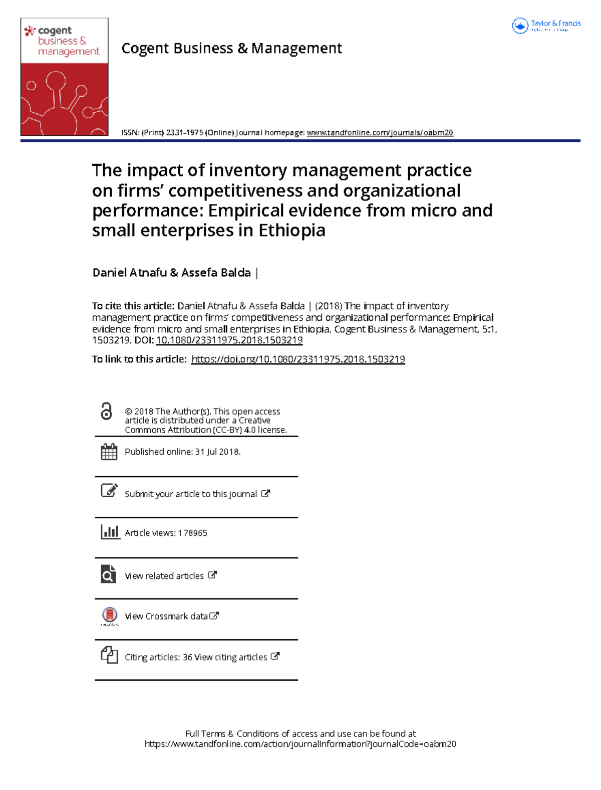 The Impact of Inventory Management on Competitiveness & Performance in ...