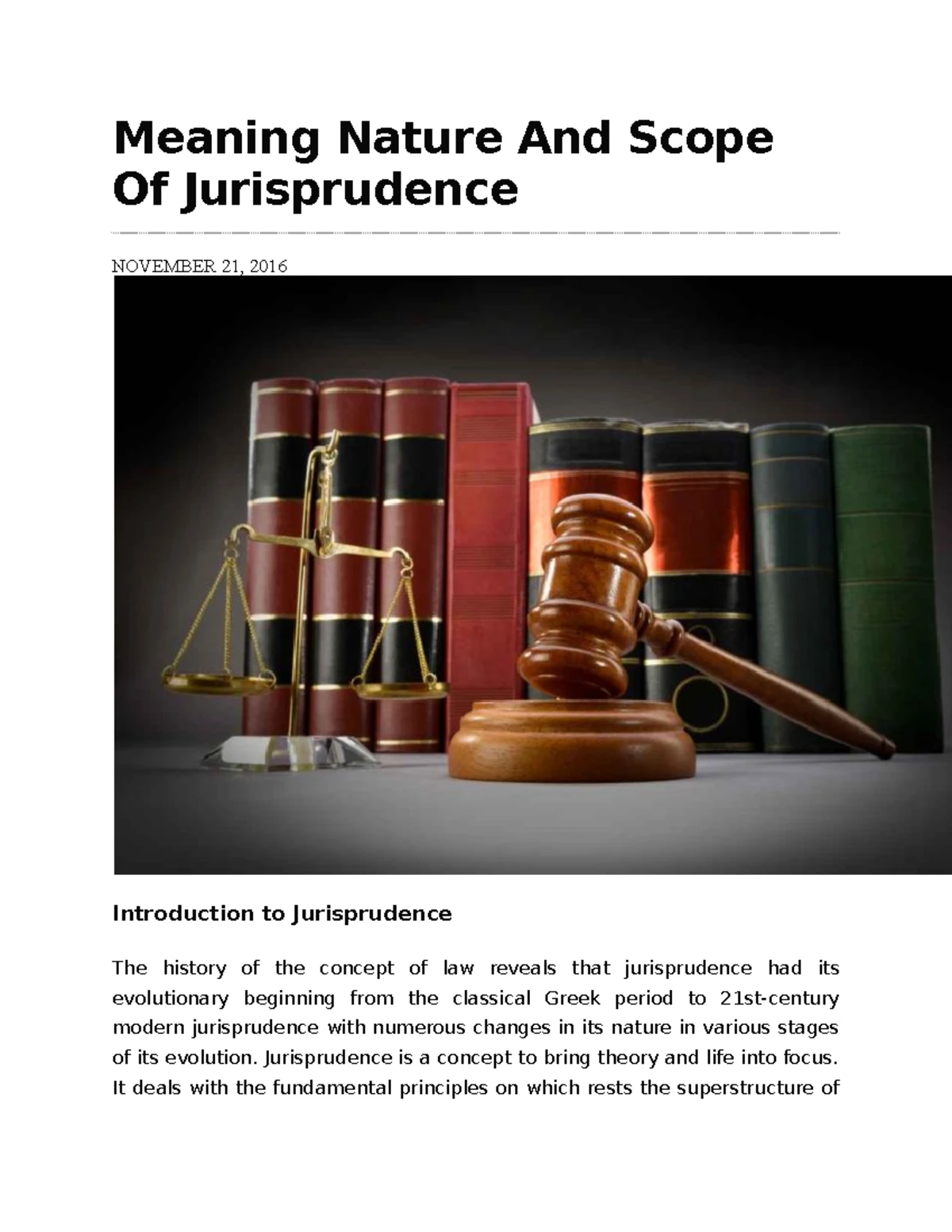 Jurisprudence-notes- Easy Notes LLB - BBA. VI SEMESTER LLB Paper Code ...