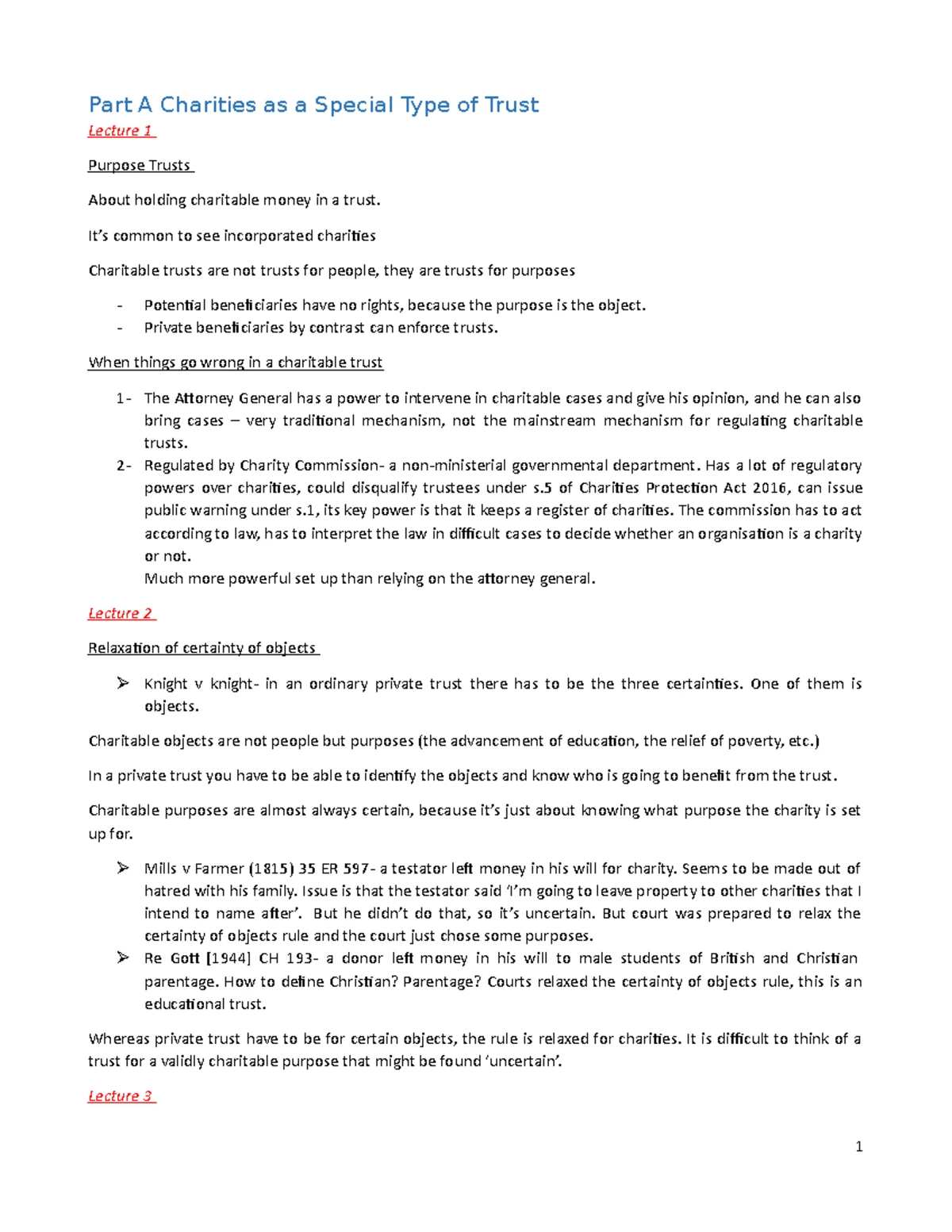 LL3002 2023-2024 Equity Law of Trusts Course Handbook & Guide - Studocu