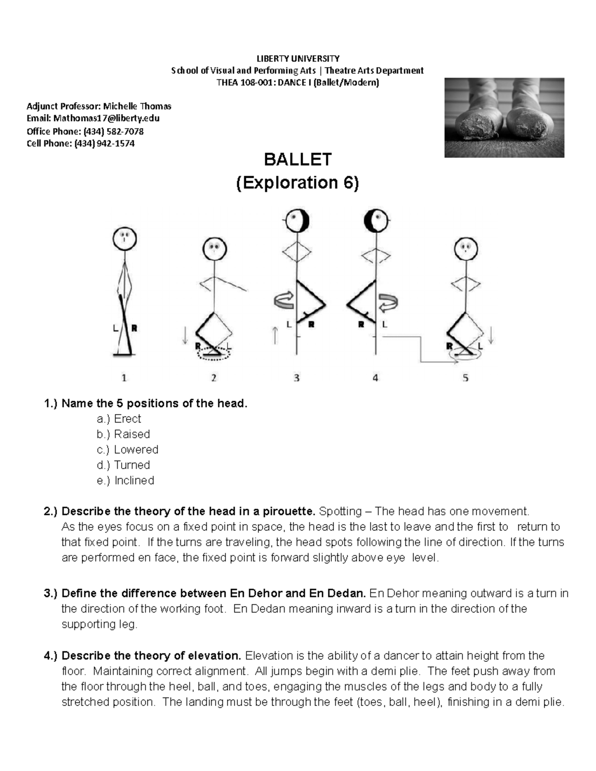 THEA 108-001: Ballet Exploration 6 - Techniques & Terminology Notes ...