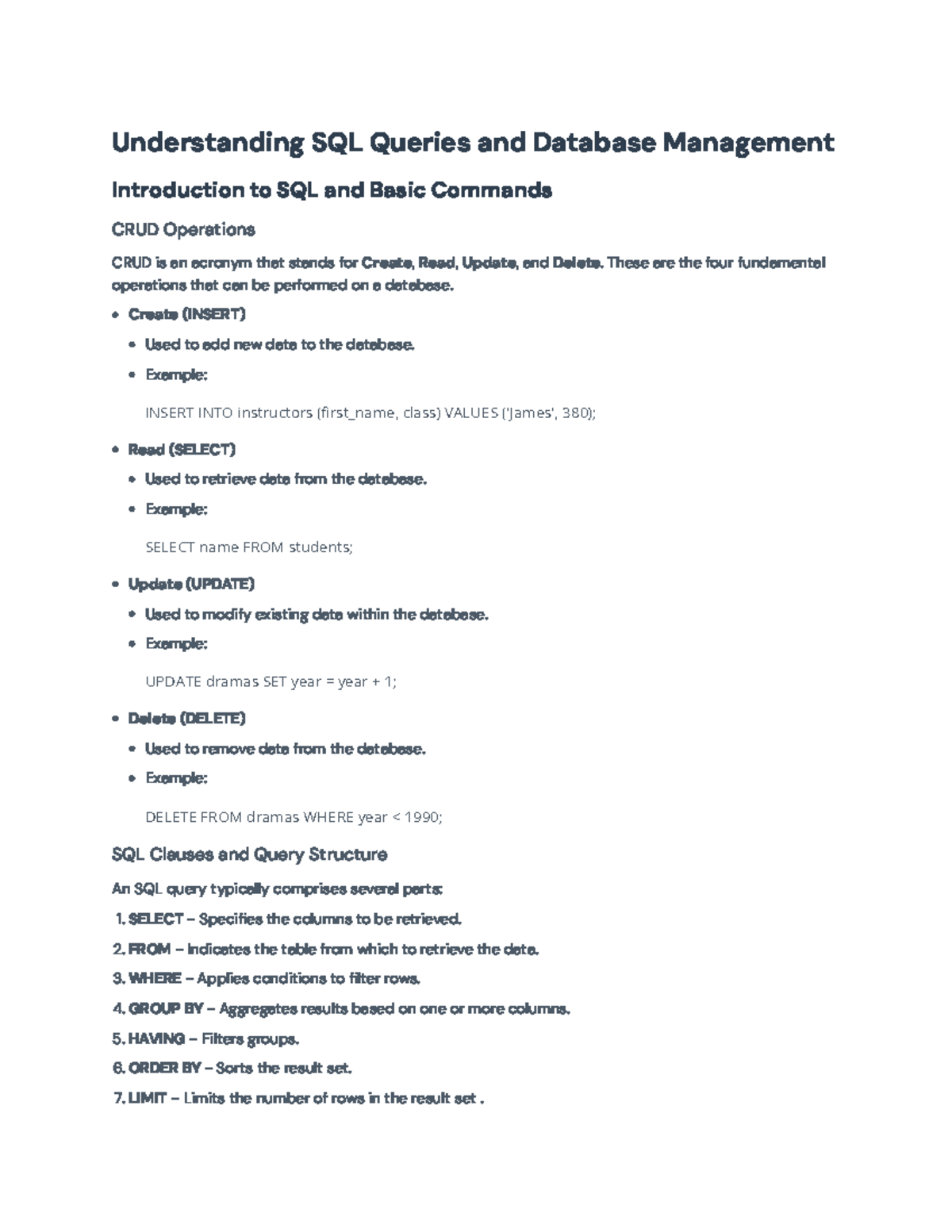 SQL Database Management Techniques: CRUD, Joins, and Normalization ...