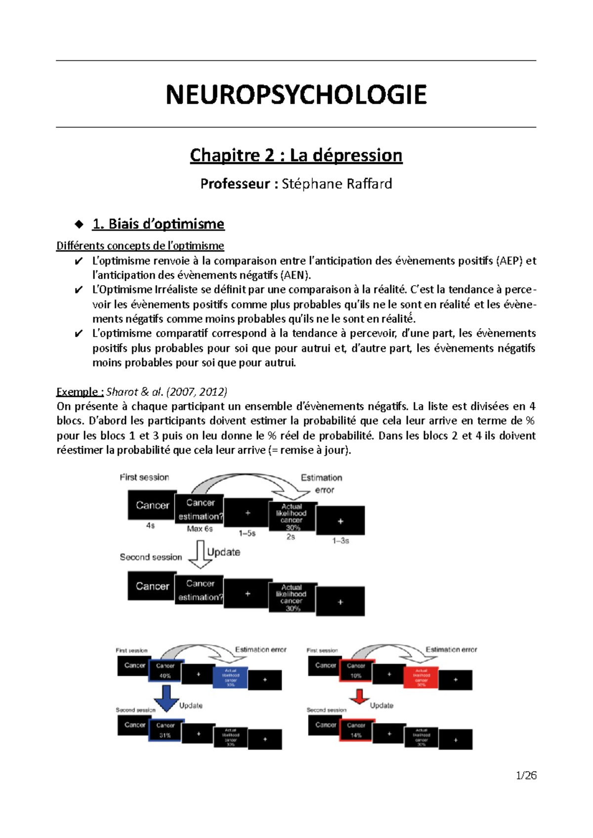 Neuropsychologie - Chapitre 2 : La dépression et ses aspects ...