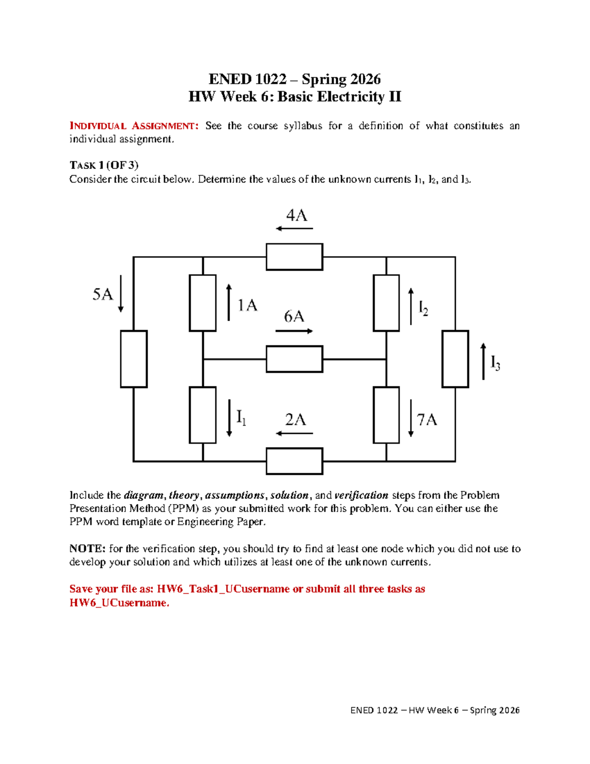 ENED 1022 Spring 2026 HW Week 6: Basic Electricity II Tasks 1 & 2 - Studocu