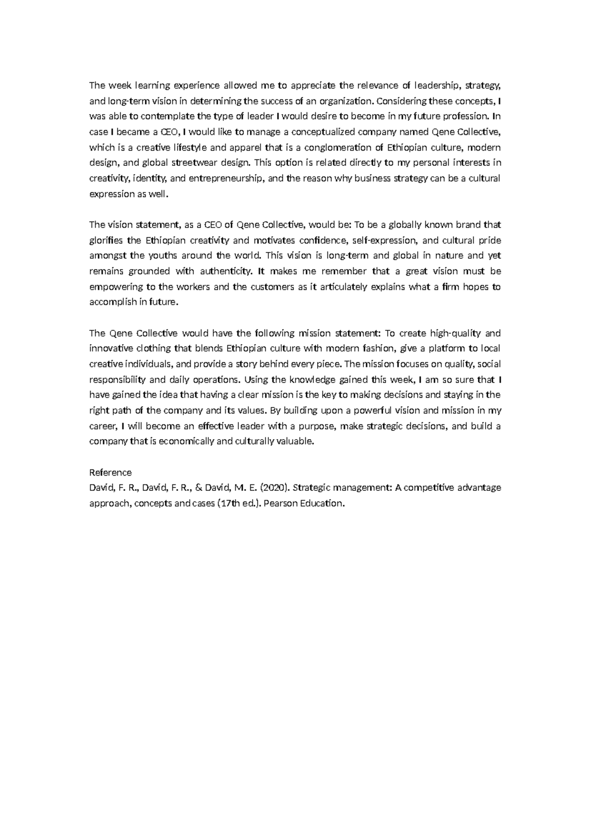 Leadership and Strategy in Business: My Vision for Qene Collective ...