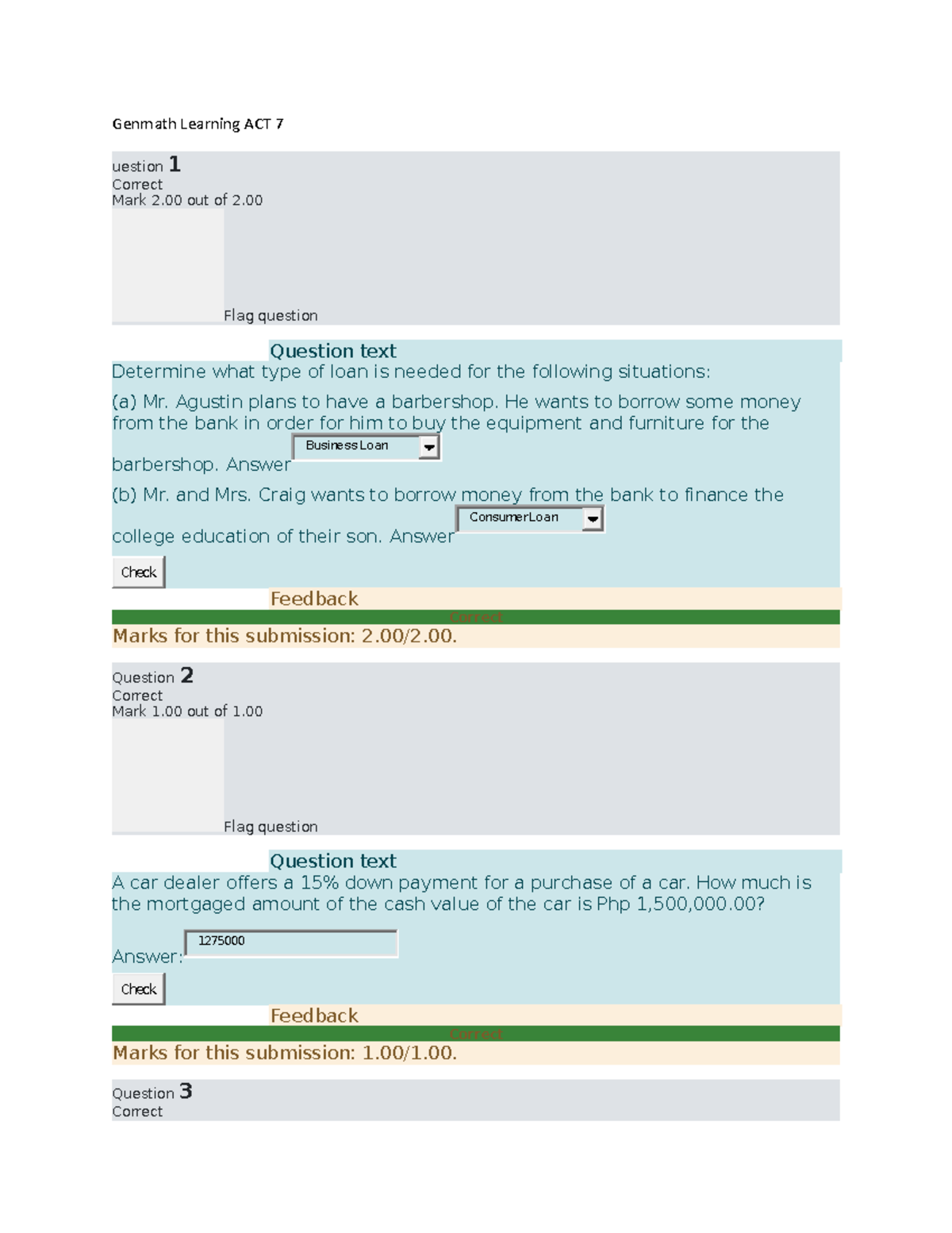 Genmath Learning ACT 7 Quiz Answer Key and Solutions - Studocu
