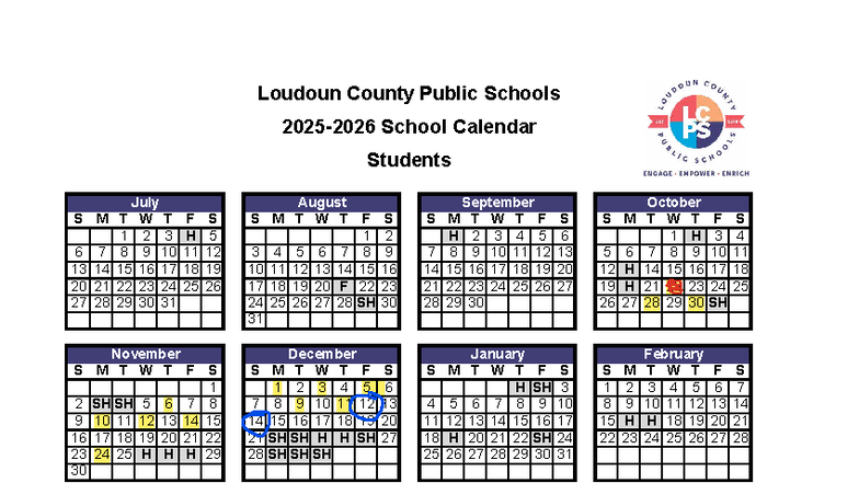 Loudoun County Public Schools FY26 School Calendar Overview - Studocu