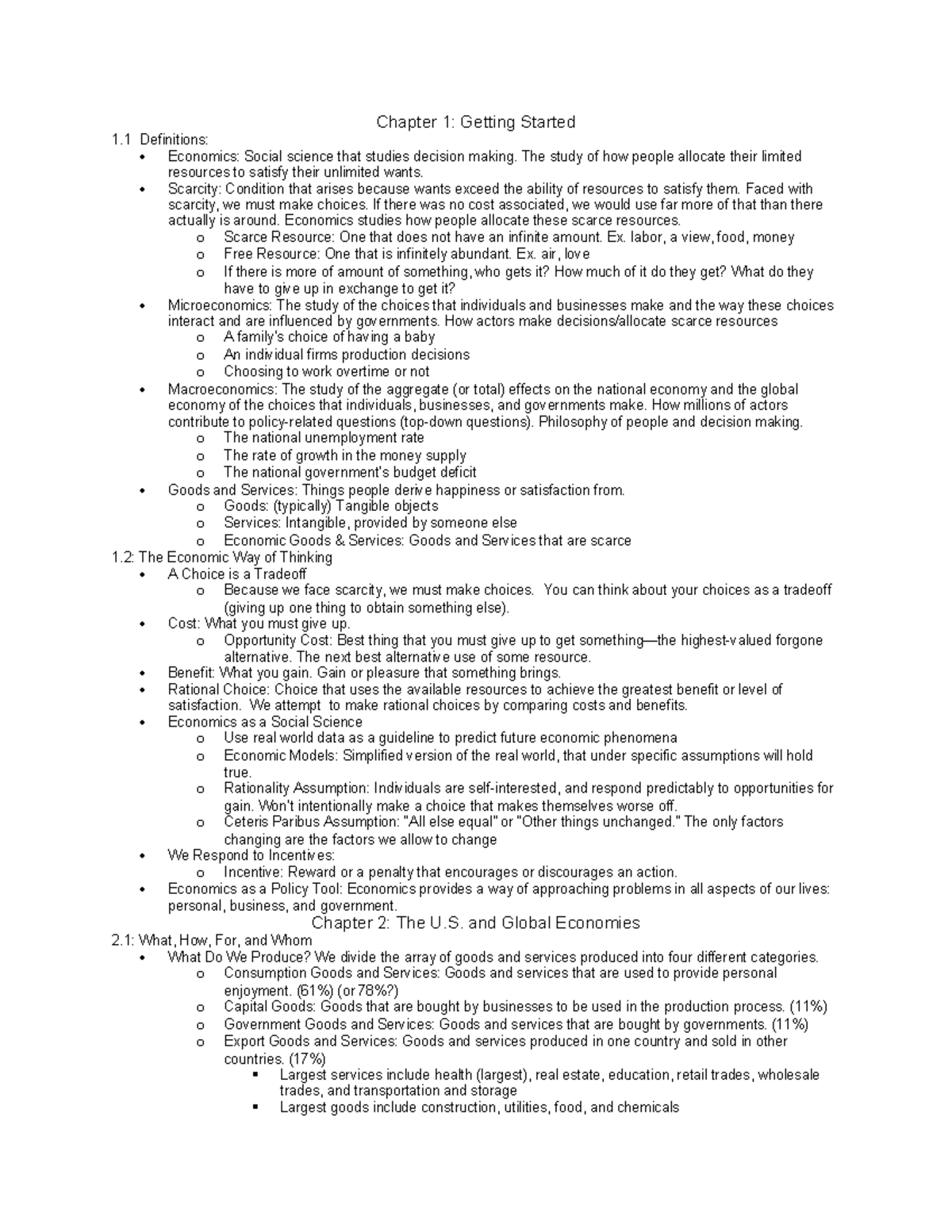 Chapter 1 - Full summary notes - Chapter 1: Getting Started 1 ...