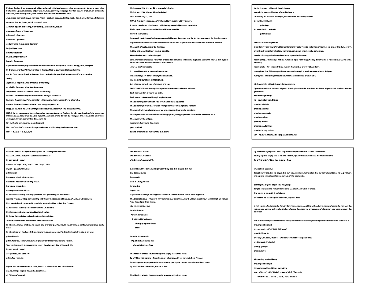 Python Programming: Data Types, Operators, and Libraries (CS101) - Studocu