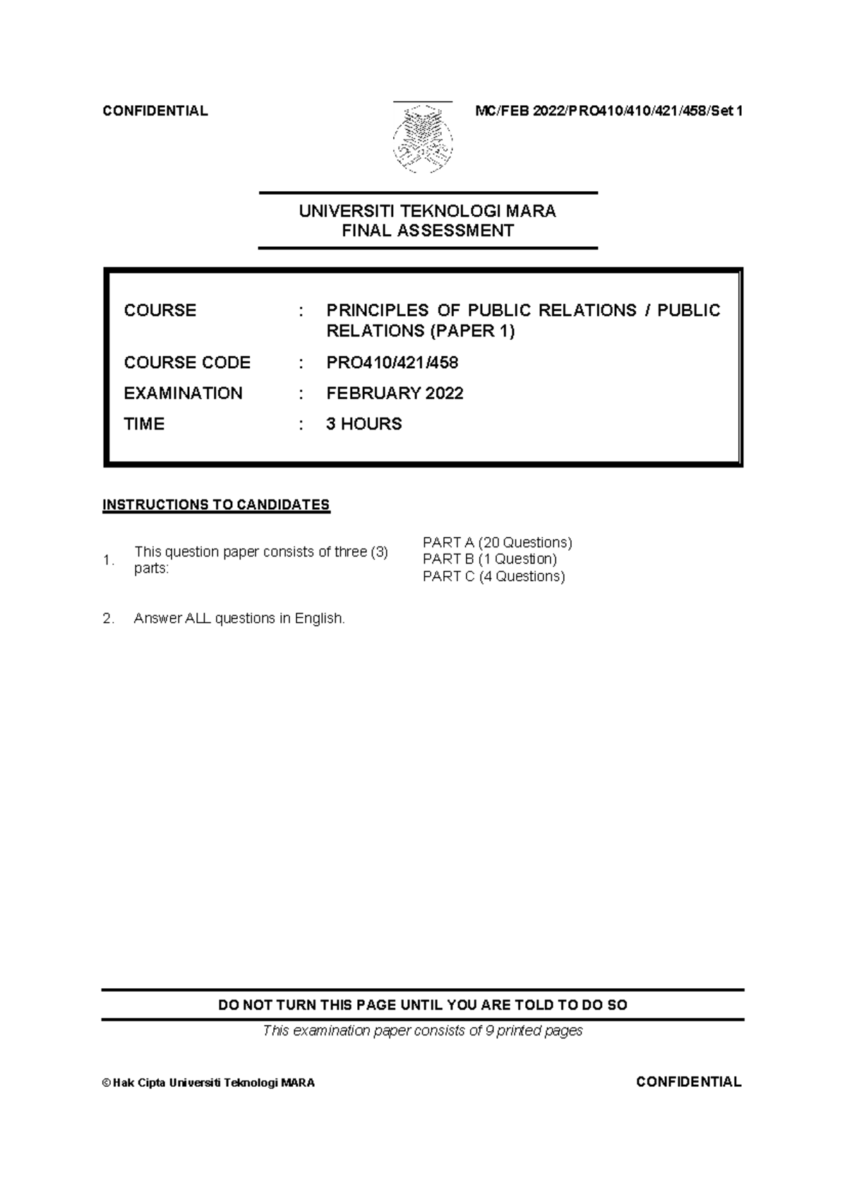 PRO410 2022 Final Assessment: Principles of Public Relations Exam - Studocu