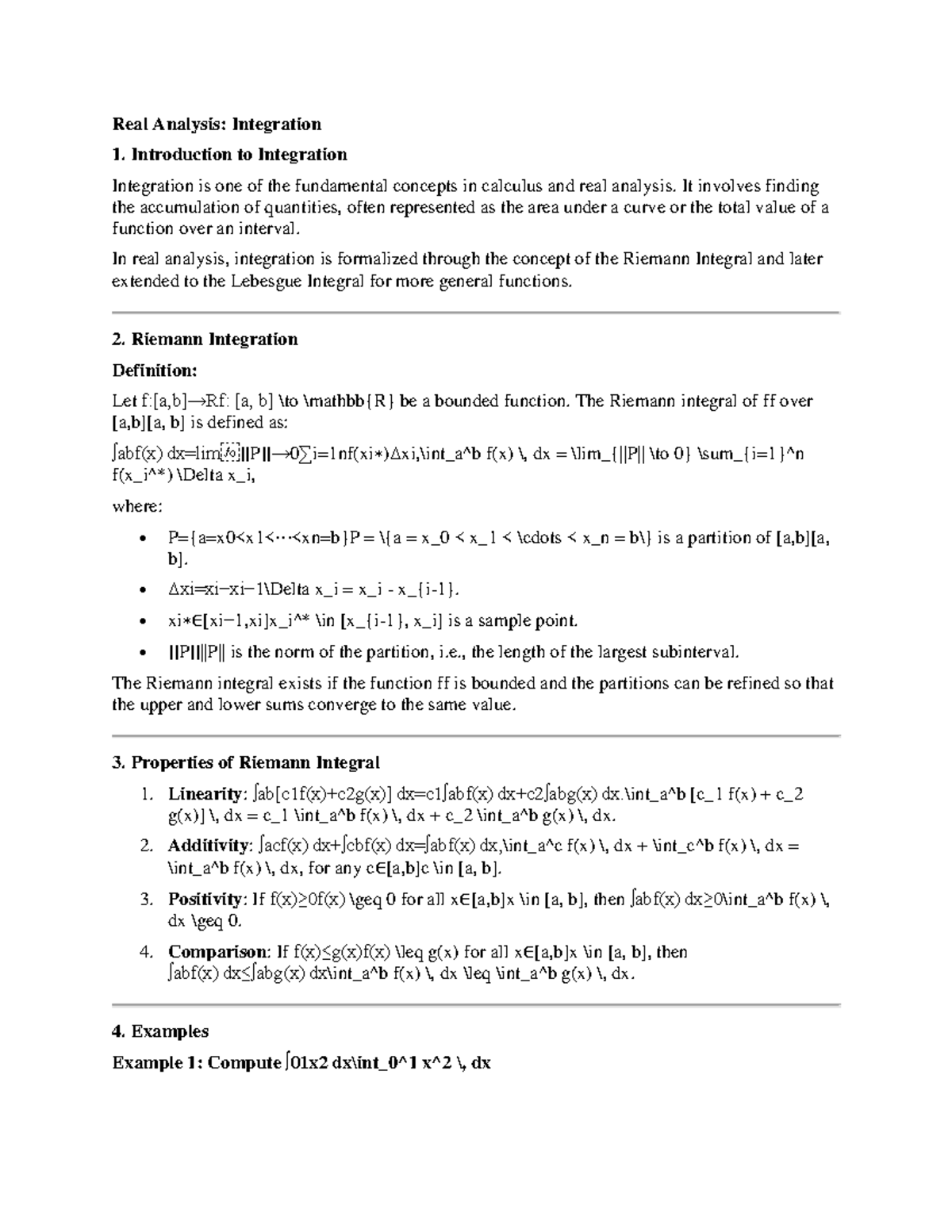 REAL Analysis Integration - Real Analysis: Integration Introduction to ...