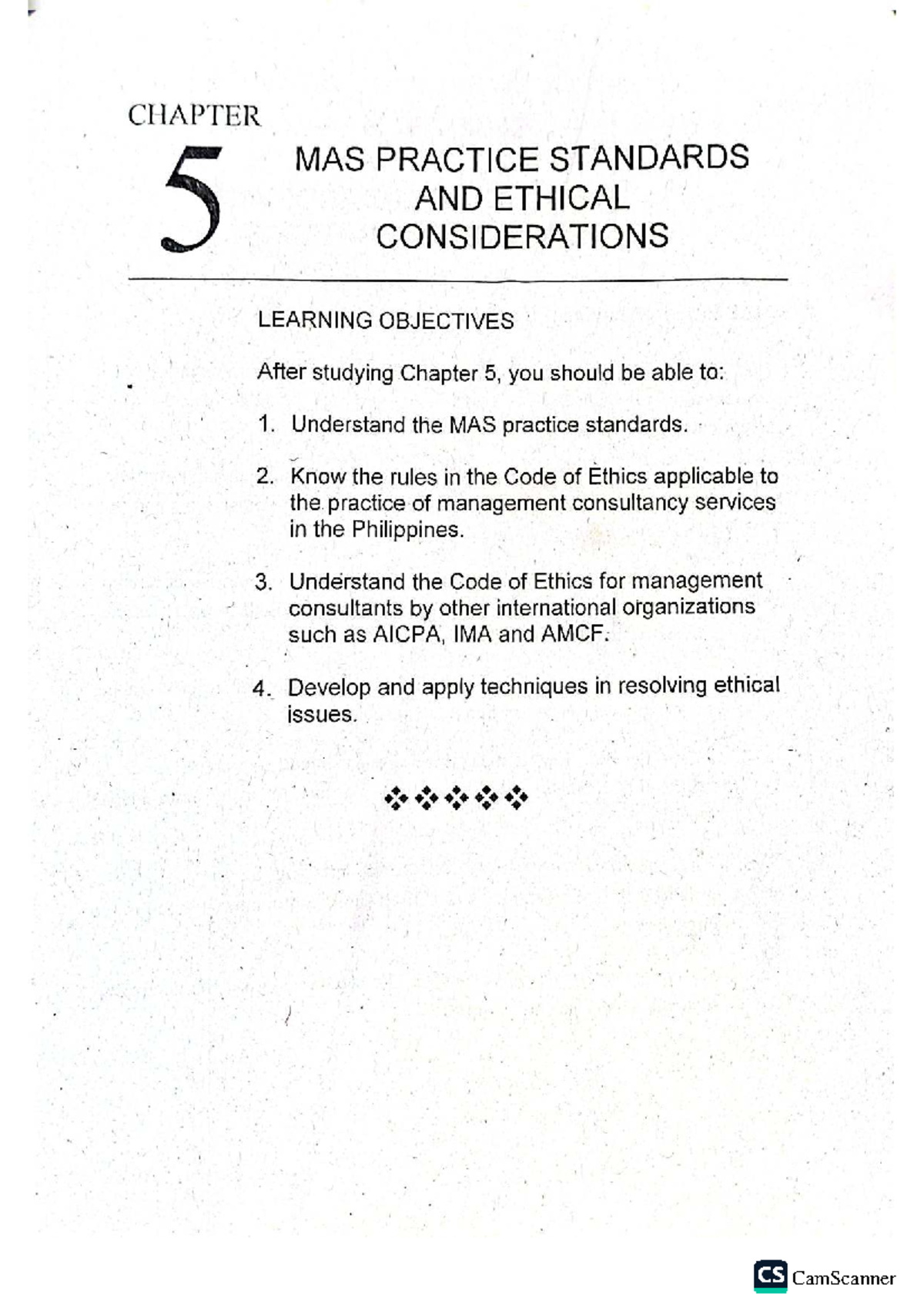 CHAP 5 MAS Practice Standards & Ethical Considerations in Consultancy ...