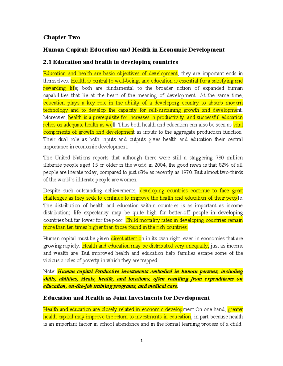 Development 2: Chapter 2 - Lecture Notes on Education & Health - Studocu