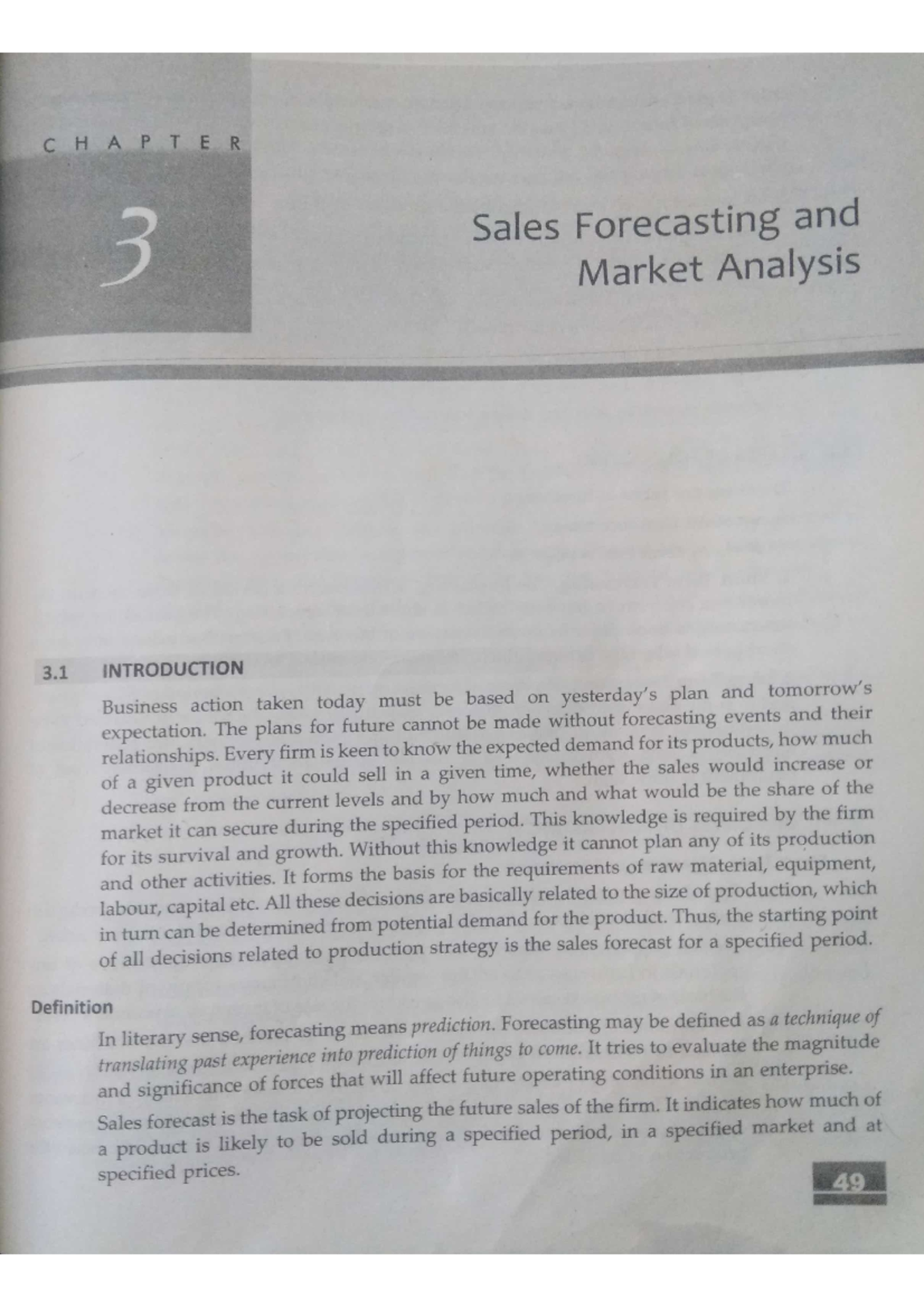 OM Unit - 1 - Operation management - CHAPTER 3 Sales Forecasting and ...
