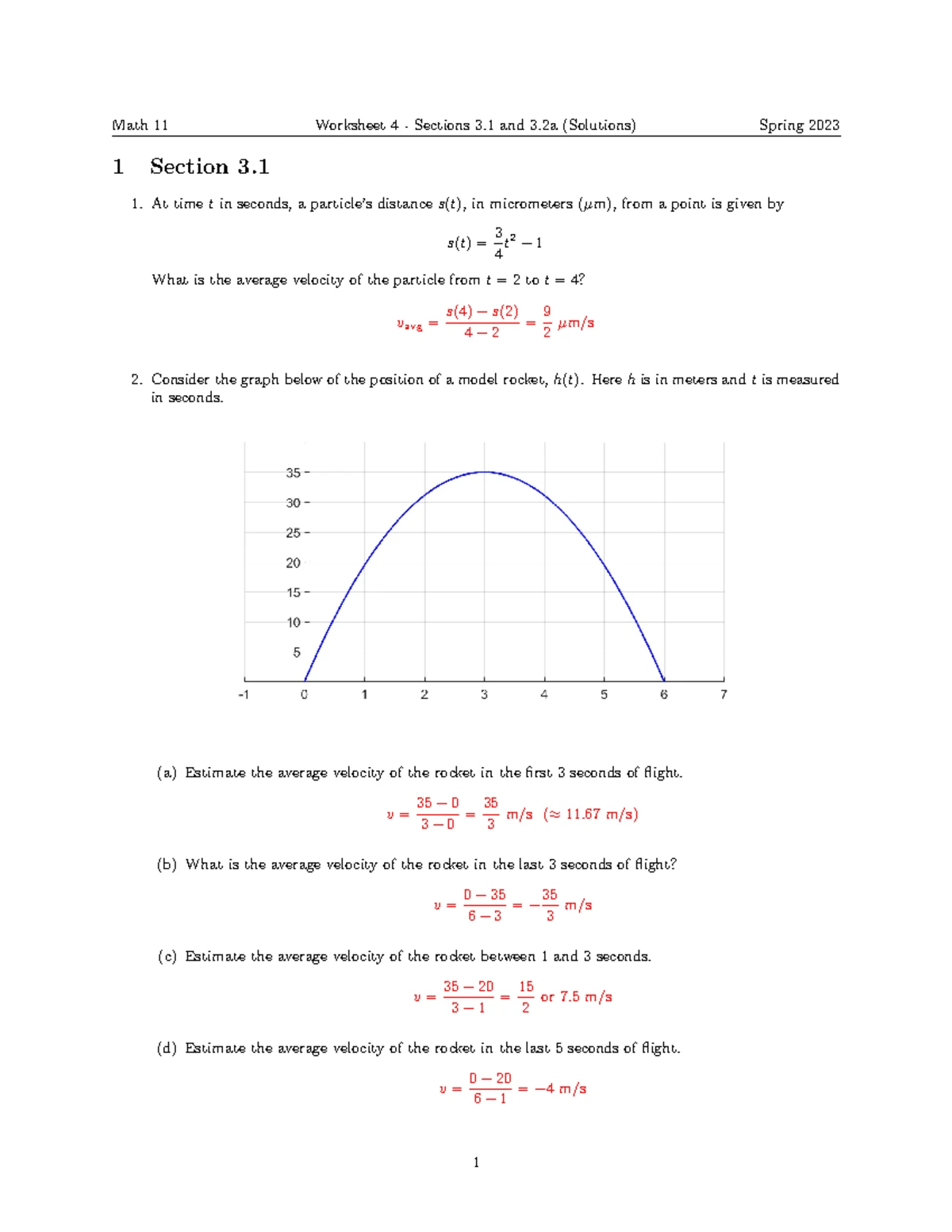 Lecture 28 solutions - Math 11 Lecture 28 - Section 5 (Solutions) 1 ...