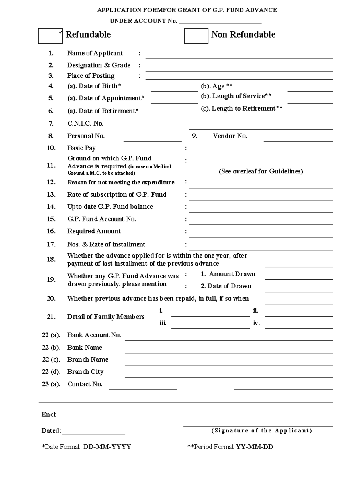 GP Fund Advance Application Form Guidelines and Rules - Studocu