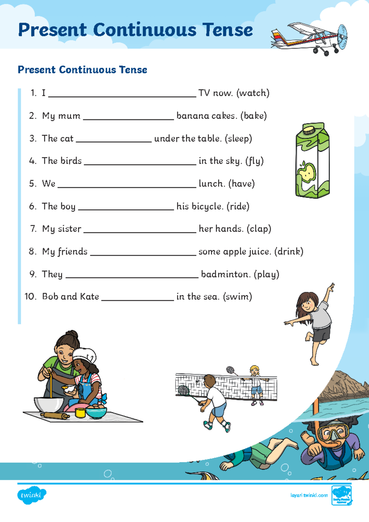 BI 165 Present Continuous Tense Worksheet and Answers - Studocu