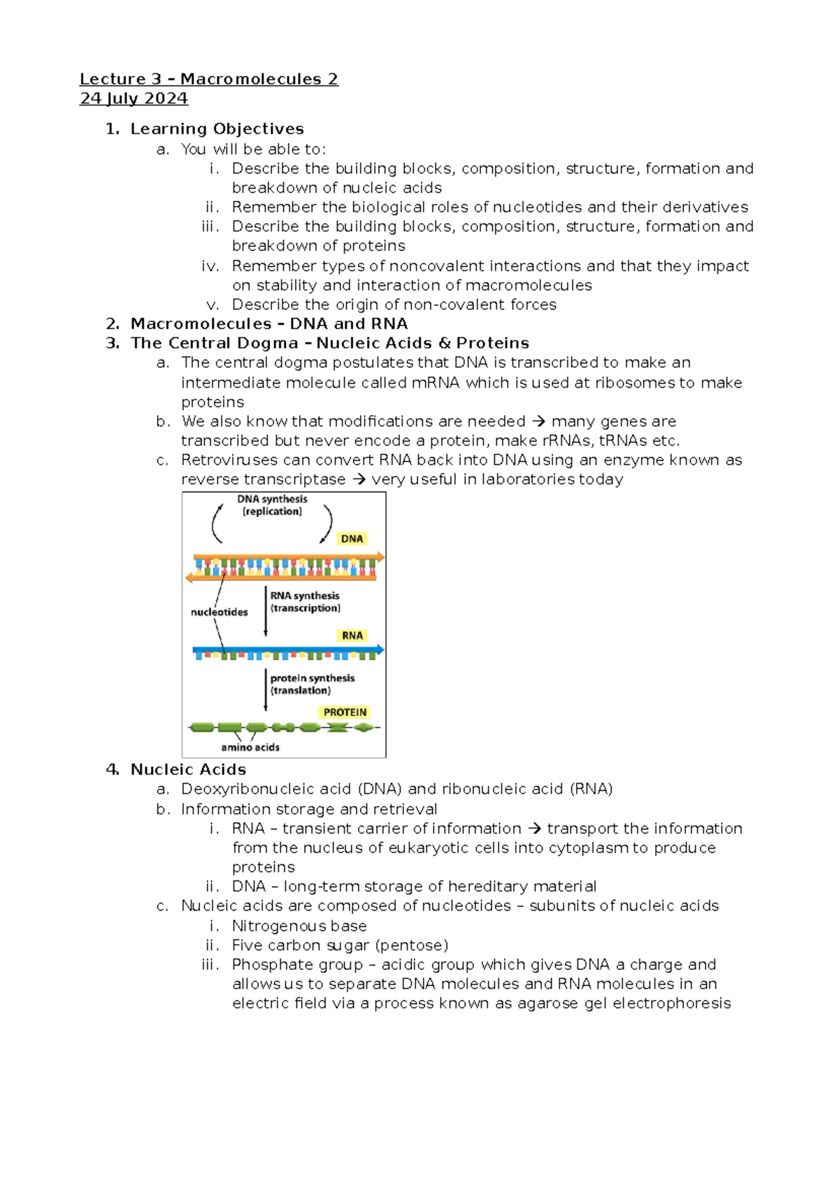 Lecture 3 - The Structure and Functions of Macromolecules - Studocu