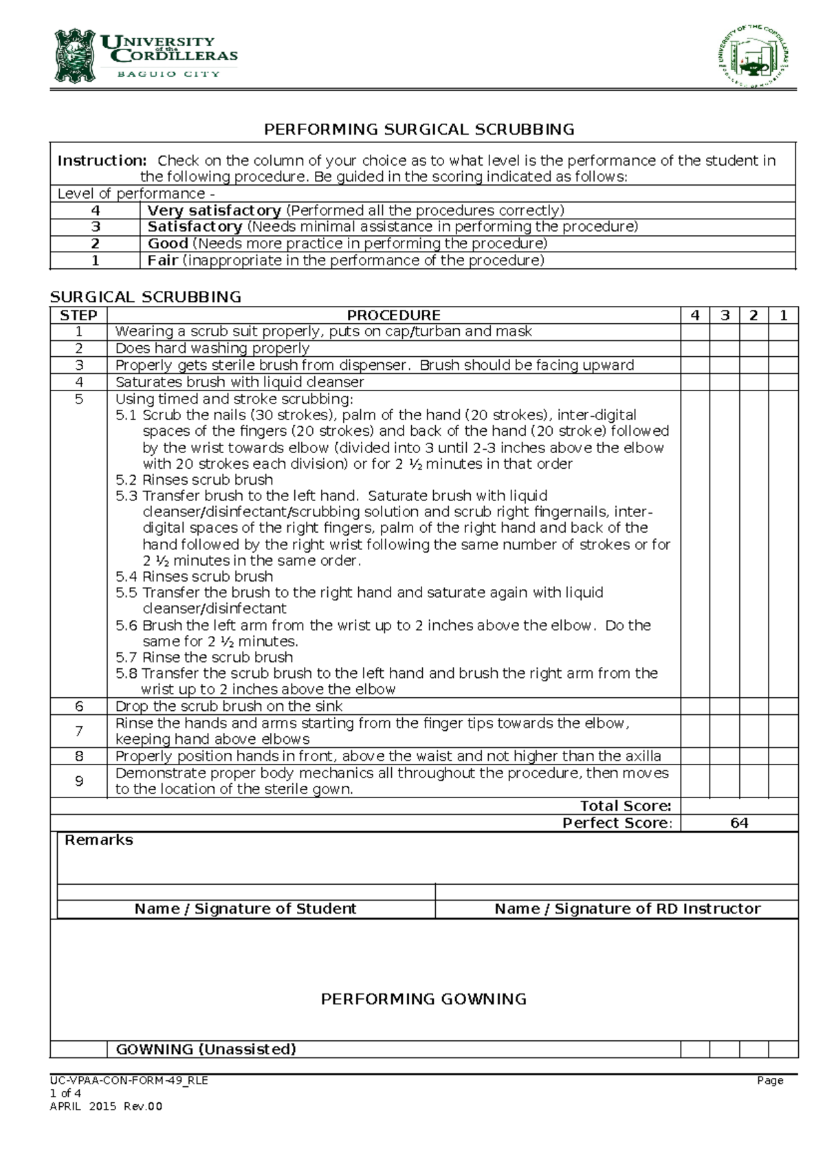 RD tool OR Procedure 1 - Steps in surgical provedure - Instruction ...