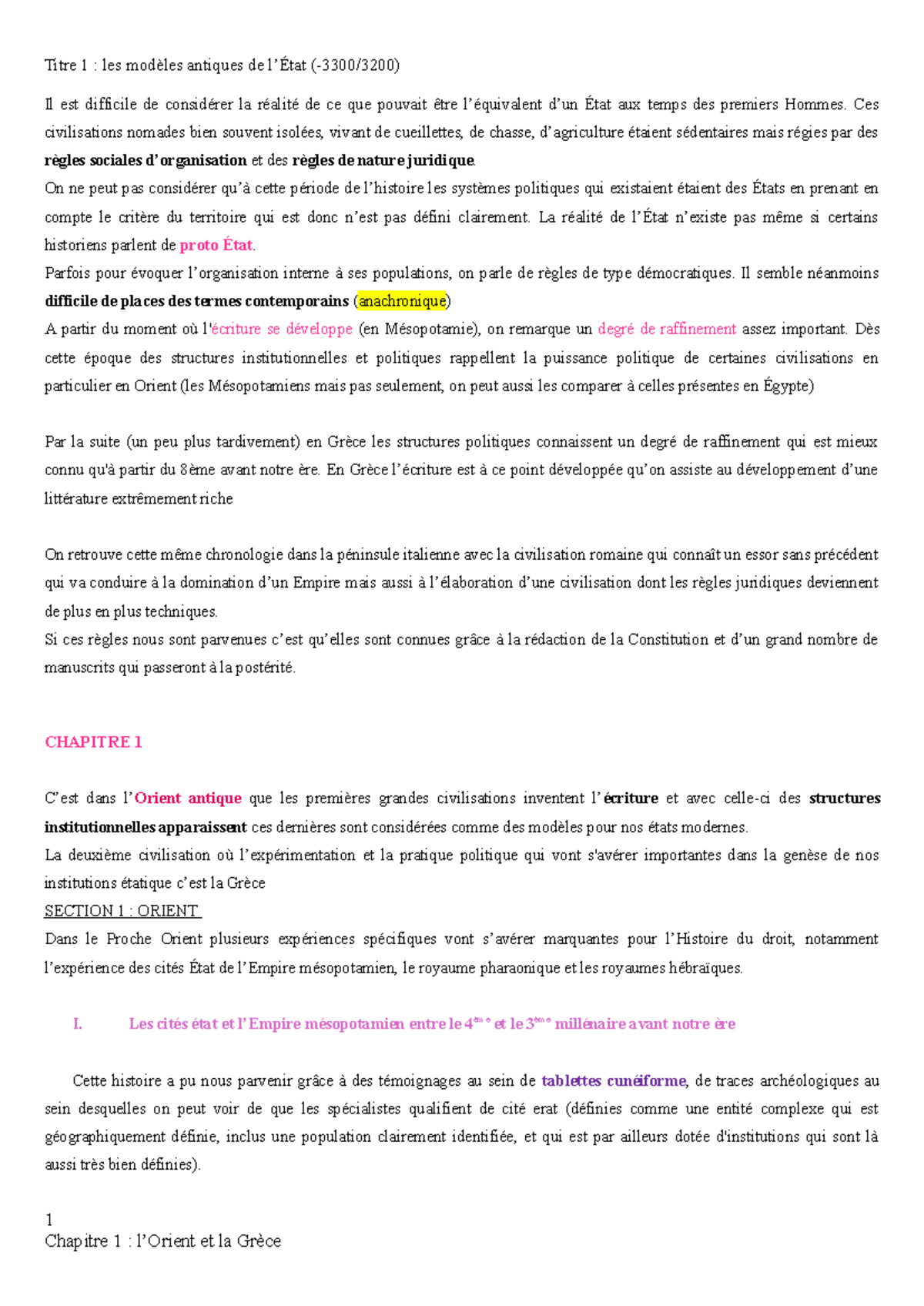 Chap 1 - Histoire de l’état chap 1 L1-S2 - Il est difficile de ...